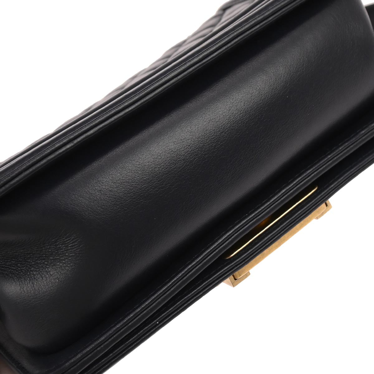 Boy Chanel Navy Lambskin Small Chain Shoulder Bag