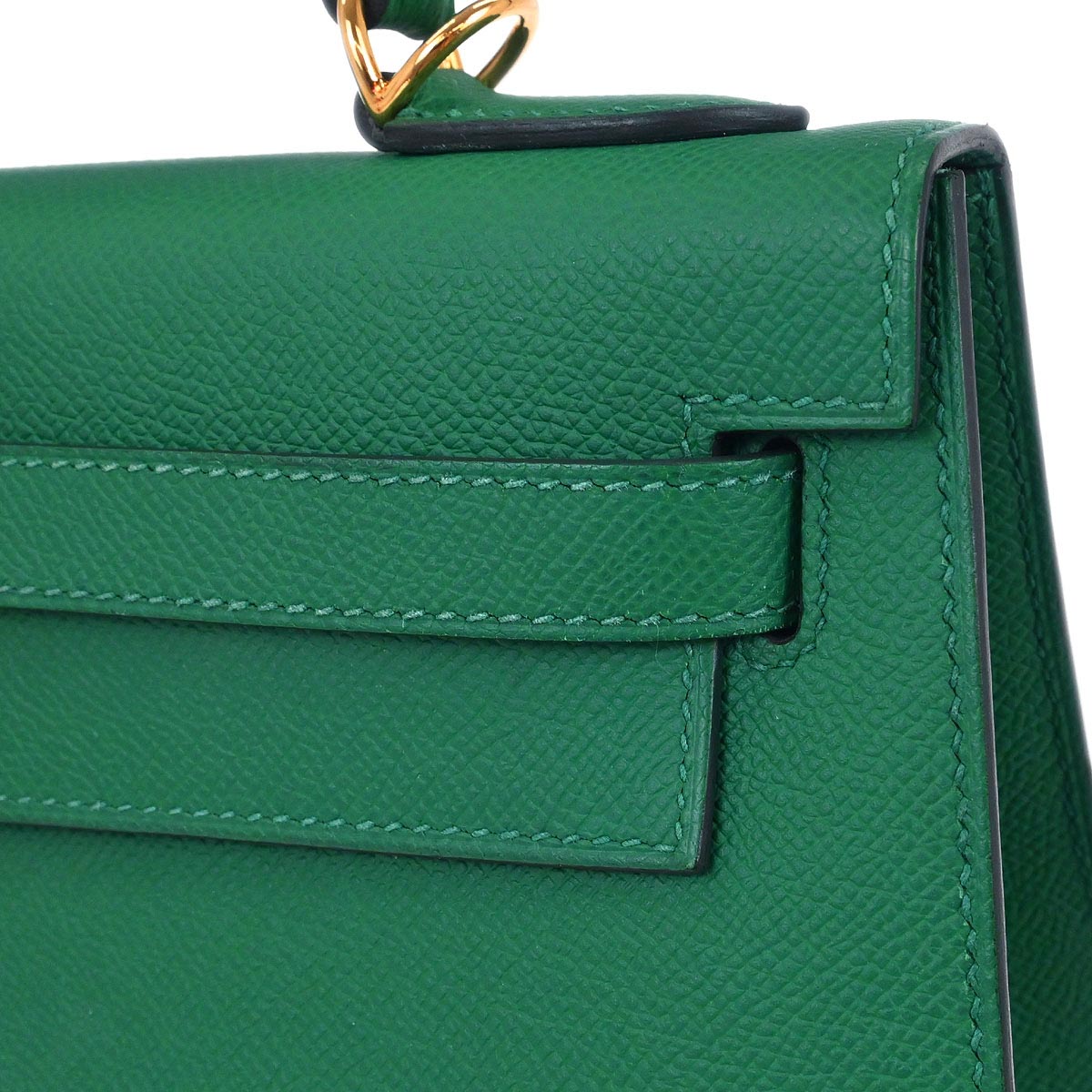 Hermes Vert Vertigo Epsom Kelly 32 Sellier 2way Shoulder Handbag
