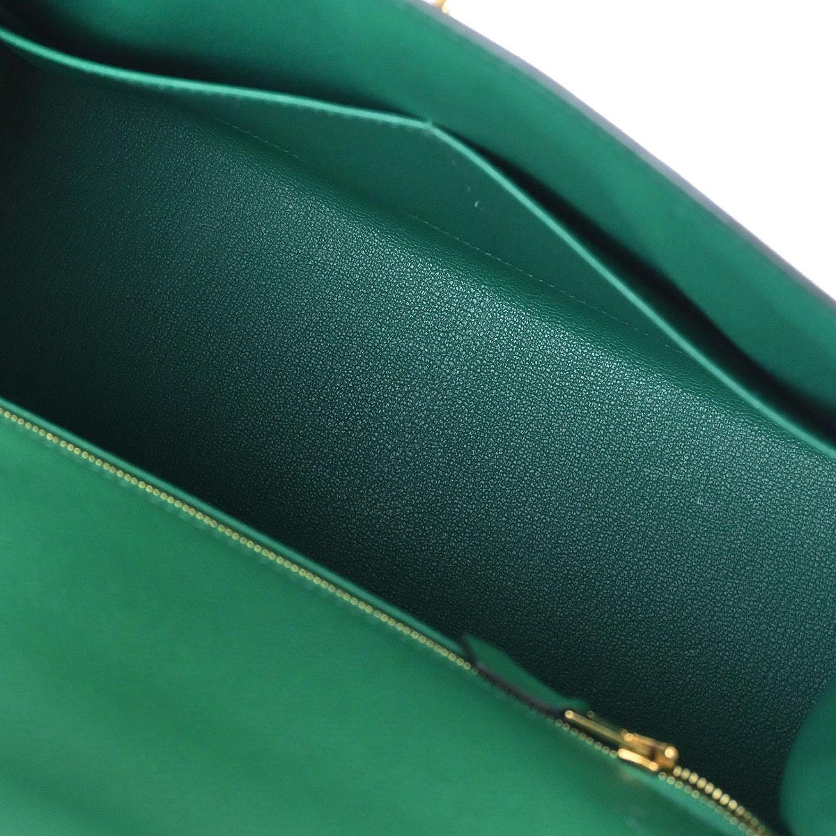 Hermes Vert Vertigo Epsom Kelly 32 Sellier 2way Shoulder Handbag