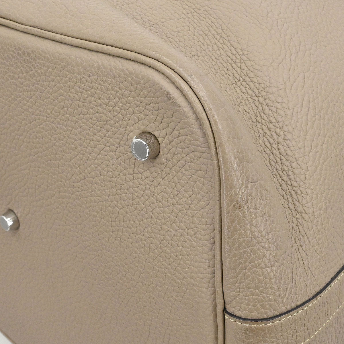 Hermes Tourterelle Gray Taurillon Clemence Picotin Lock TGM