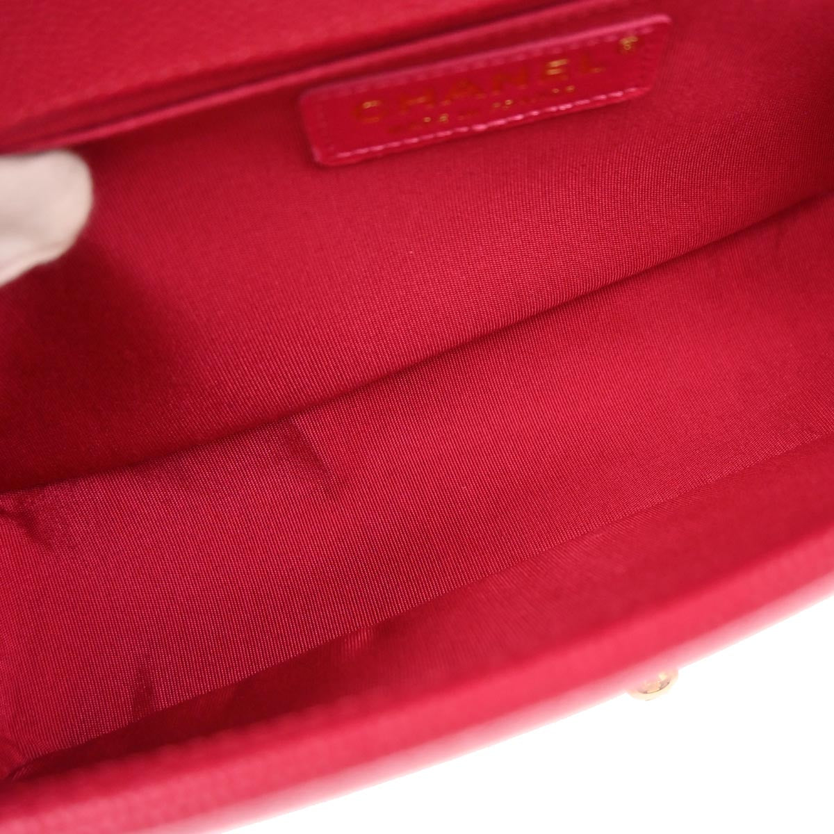 Boy Chanel Pink Caviar Skin Medium Chain Shoulder Bag