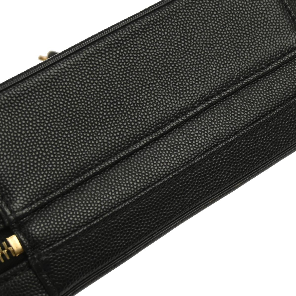 Chanel Black Caviar CC Filigree 2way Vanity Shoulder Handbag
