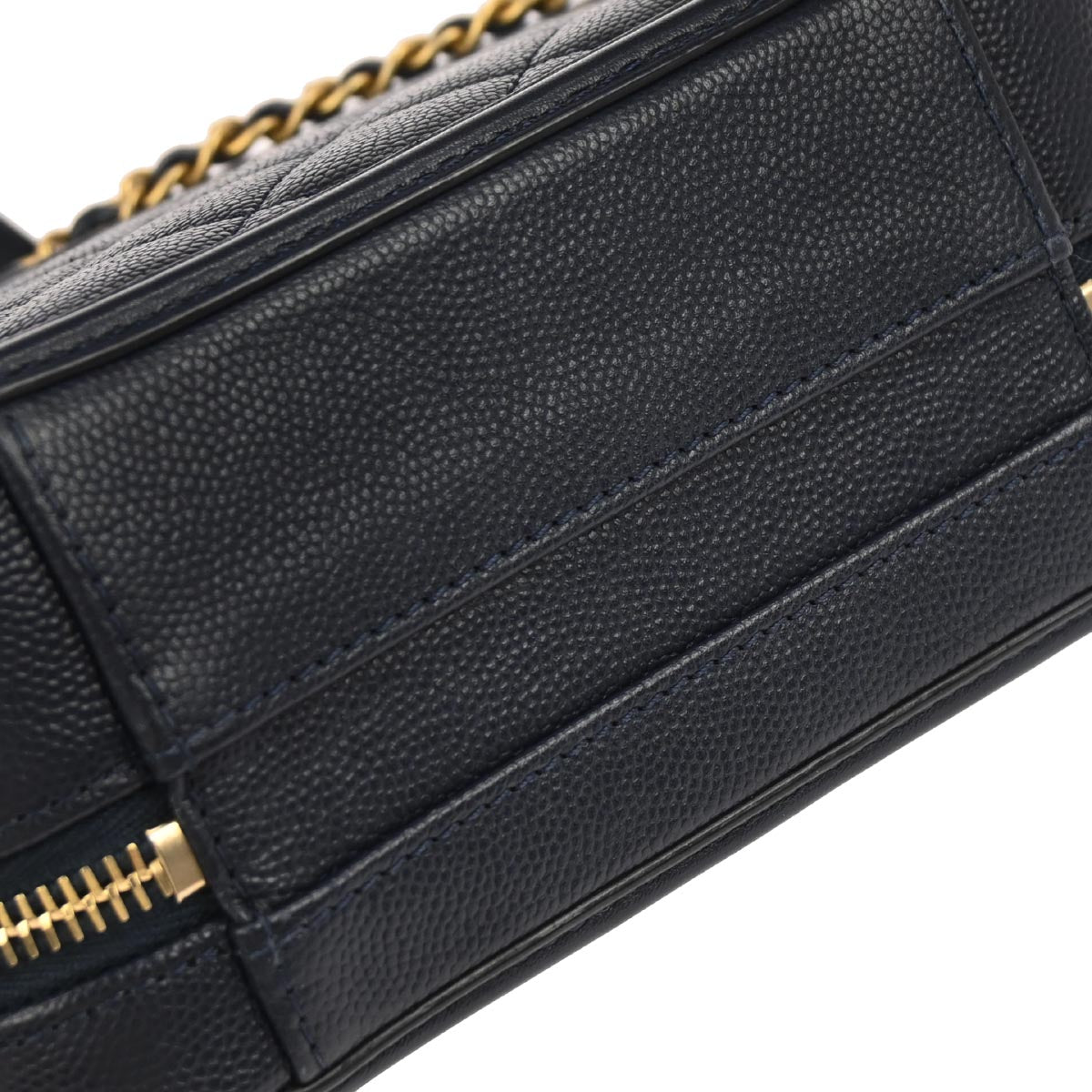 Chanel Navy Caviar CC Filigree 2way Vanity Shoulder Handbag