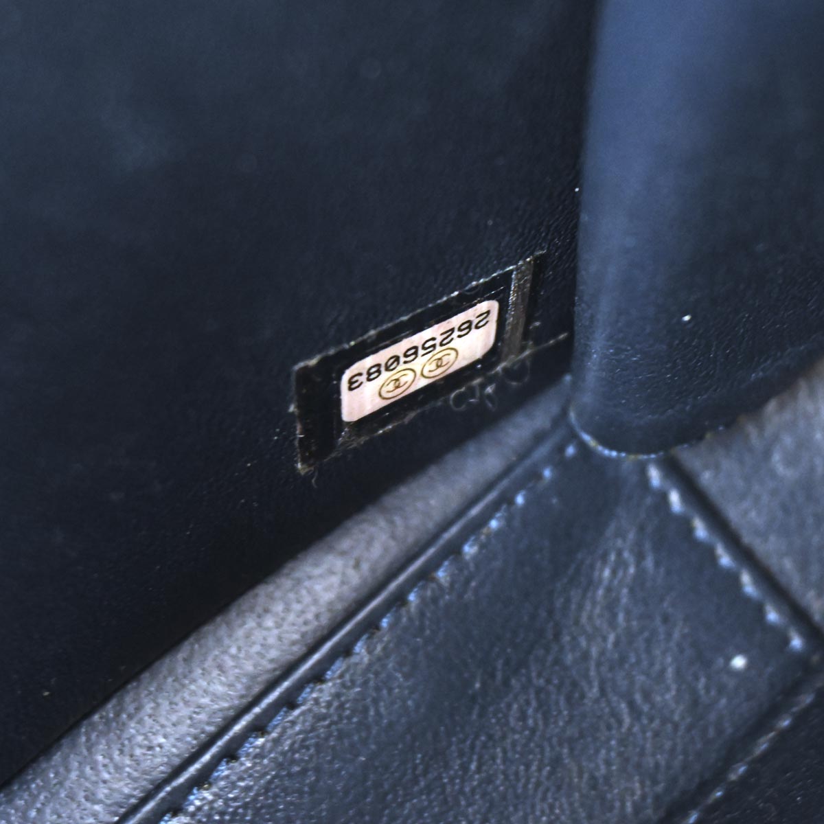 Chanel Navy Caviar CC Filigree 2way Vanity Shoulder Handbag