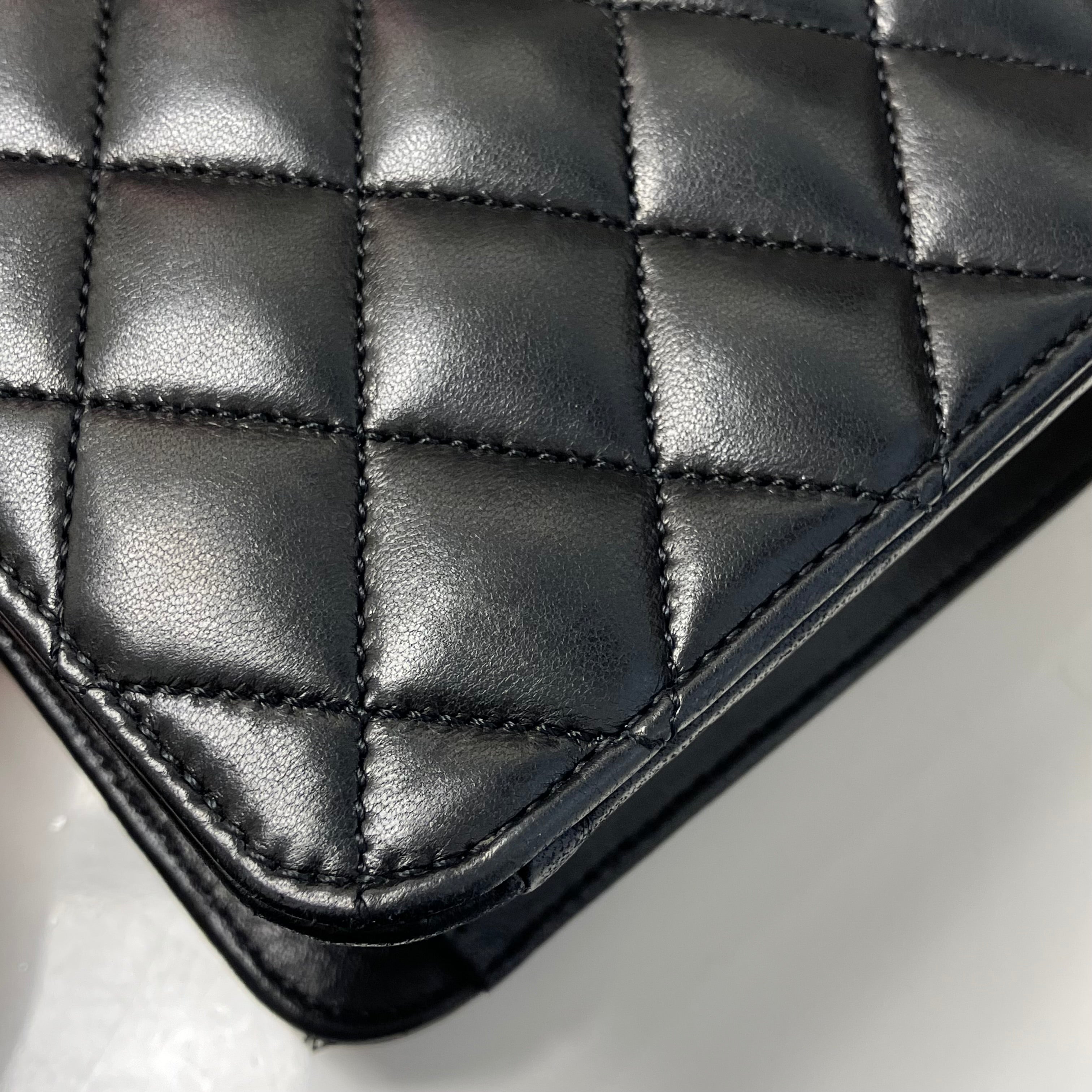 Chanel 2010-2011 Black Lambskin Turnlock Medium Half Flap Shoulder Bag