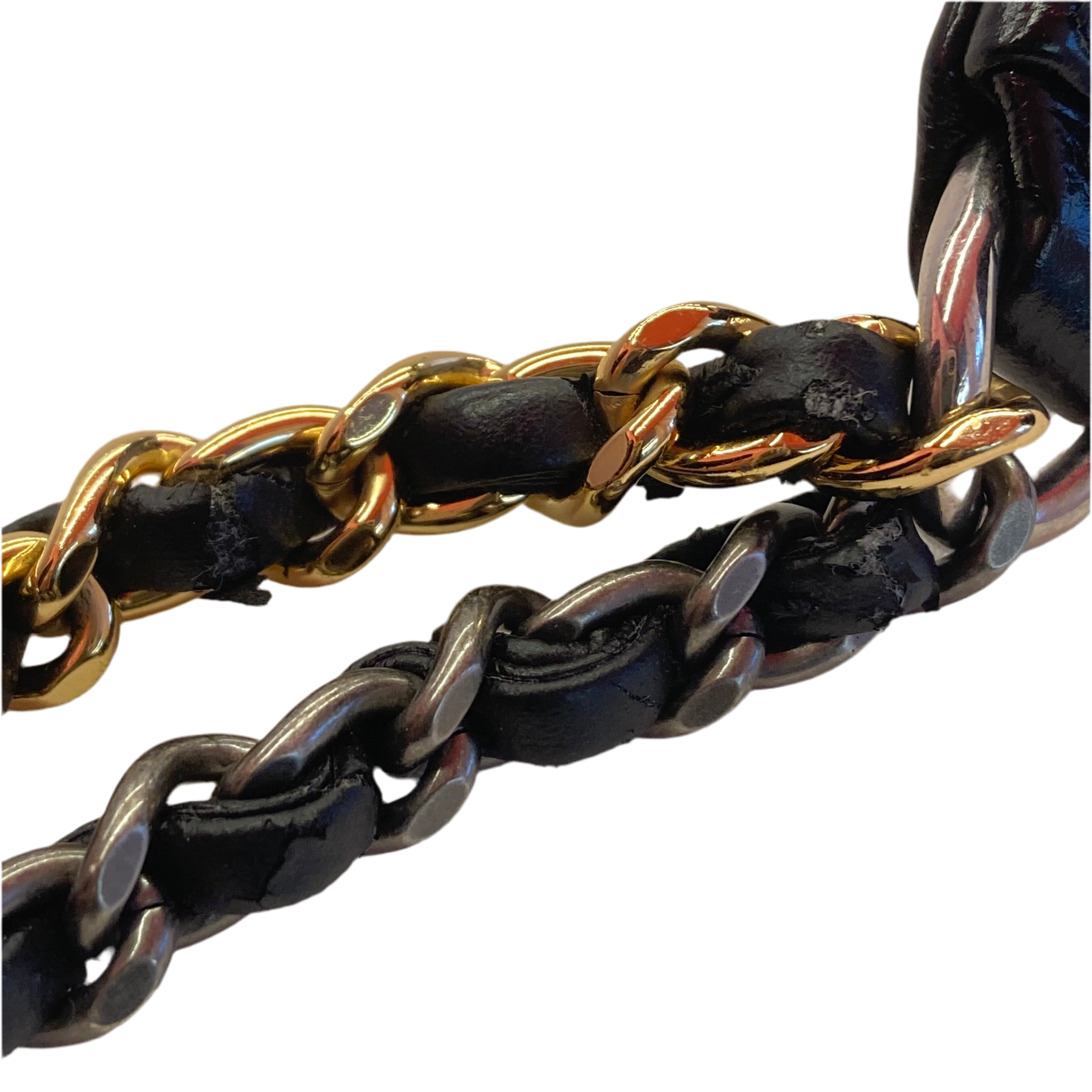 Chanel 2019 Beige Black Calfskin Medium Gabrielle Shoulder Bag