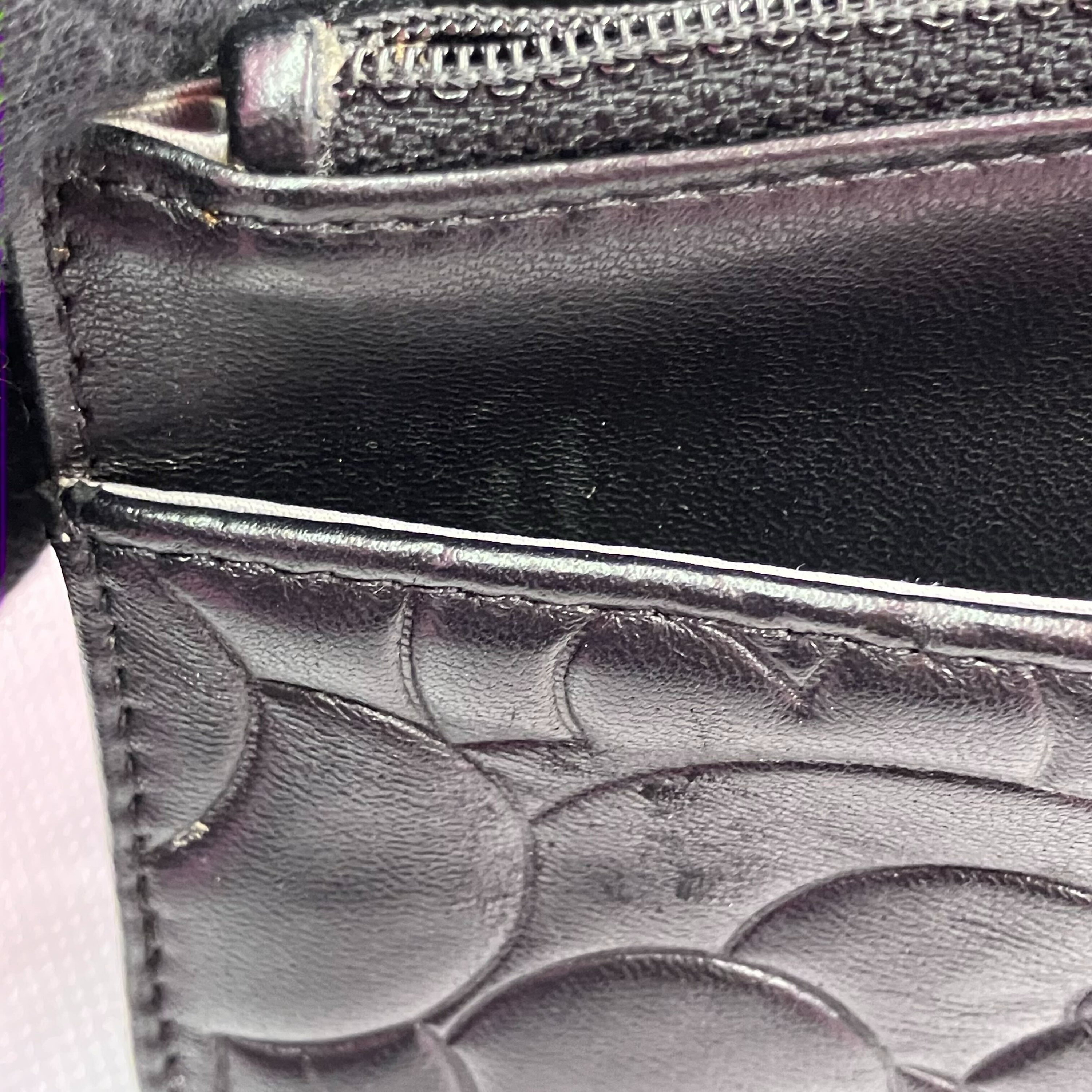 Chanel 2012 Black Lambskin Camellia WOC Wallet on Chain Bag