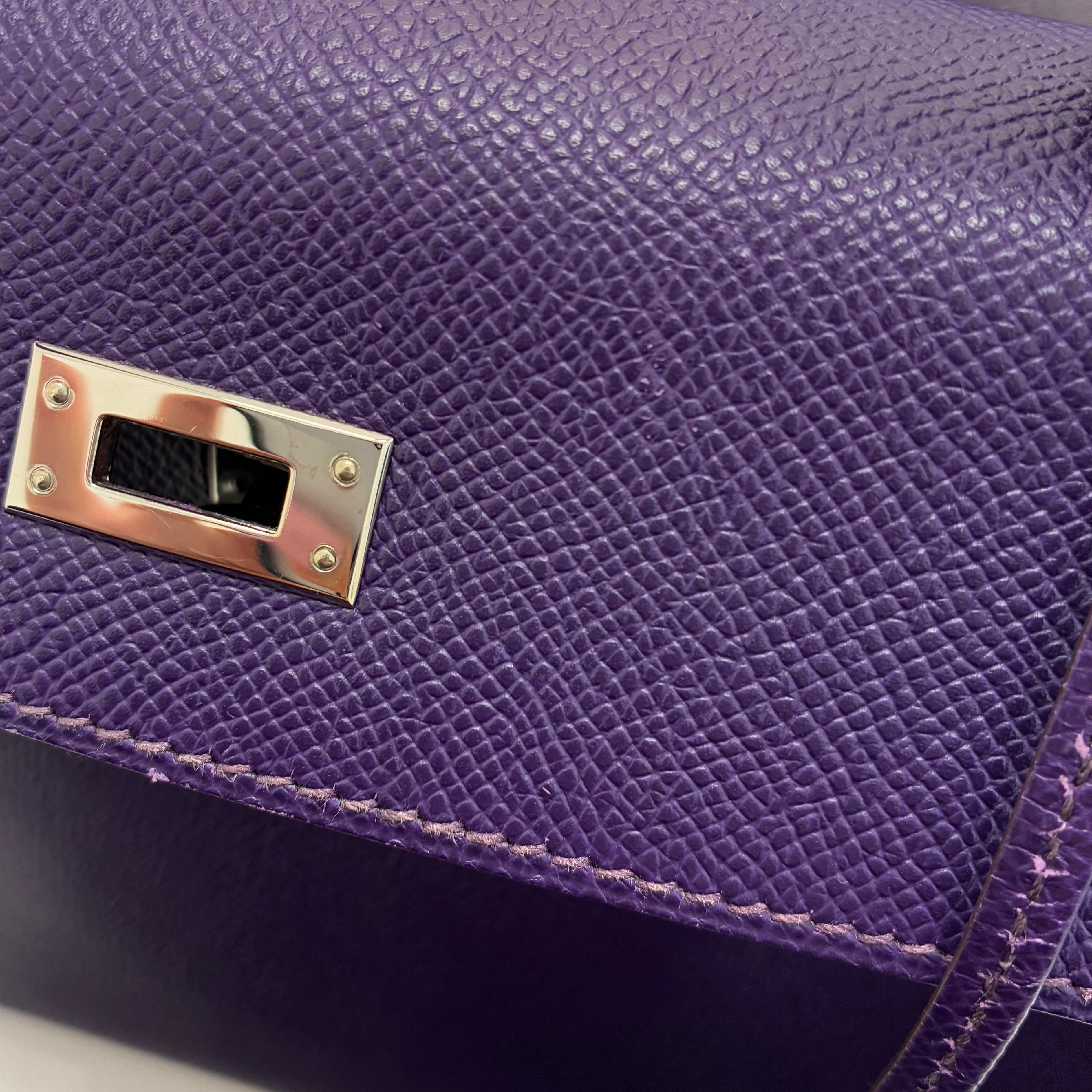 Hermes 2010 Violet Epsom Kelly 25 Retourne
