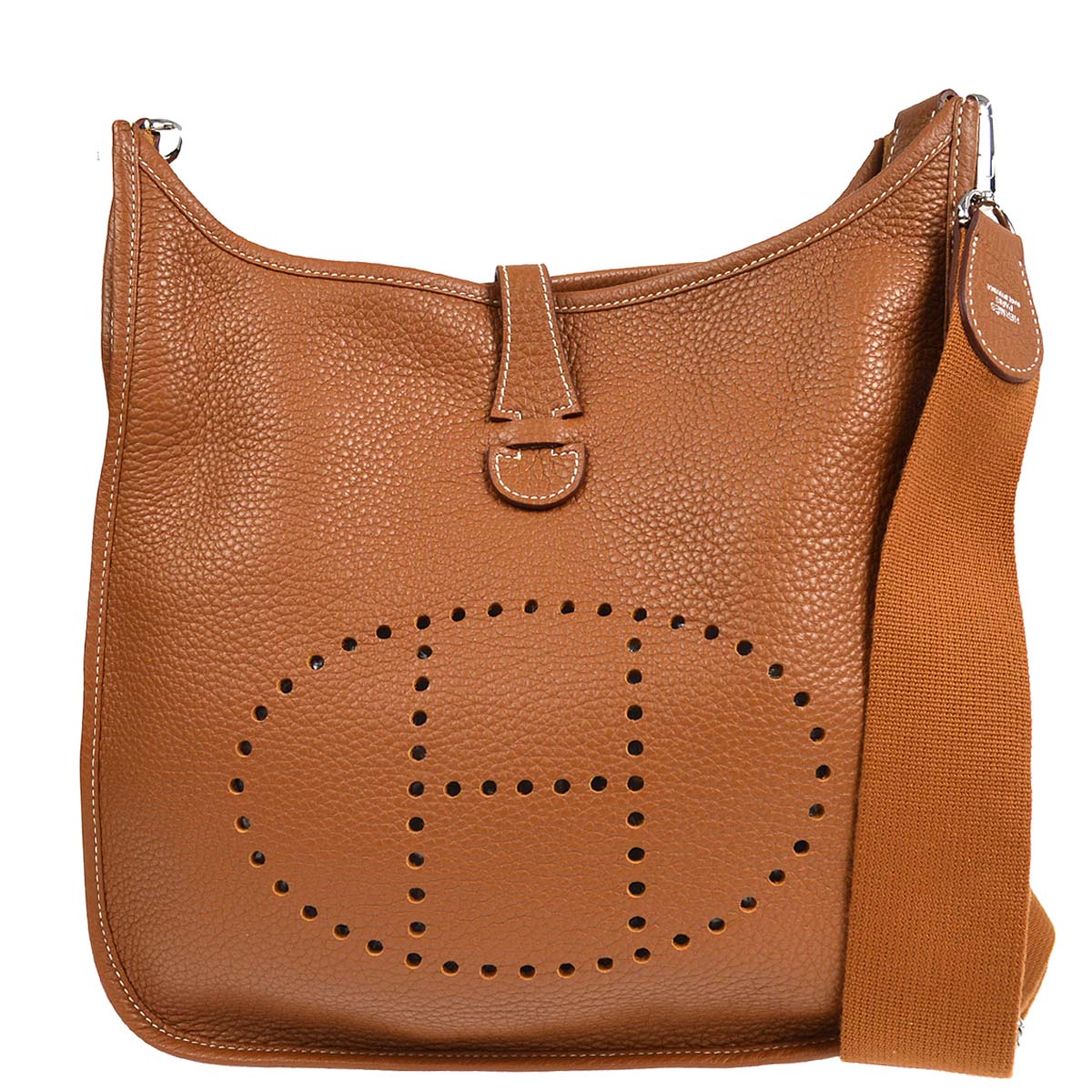 Hermes Gold Taurillon Clemence Evelyne 3 PM Shoulder Bag