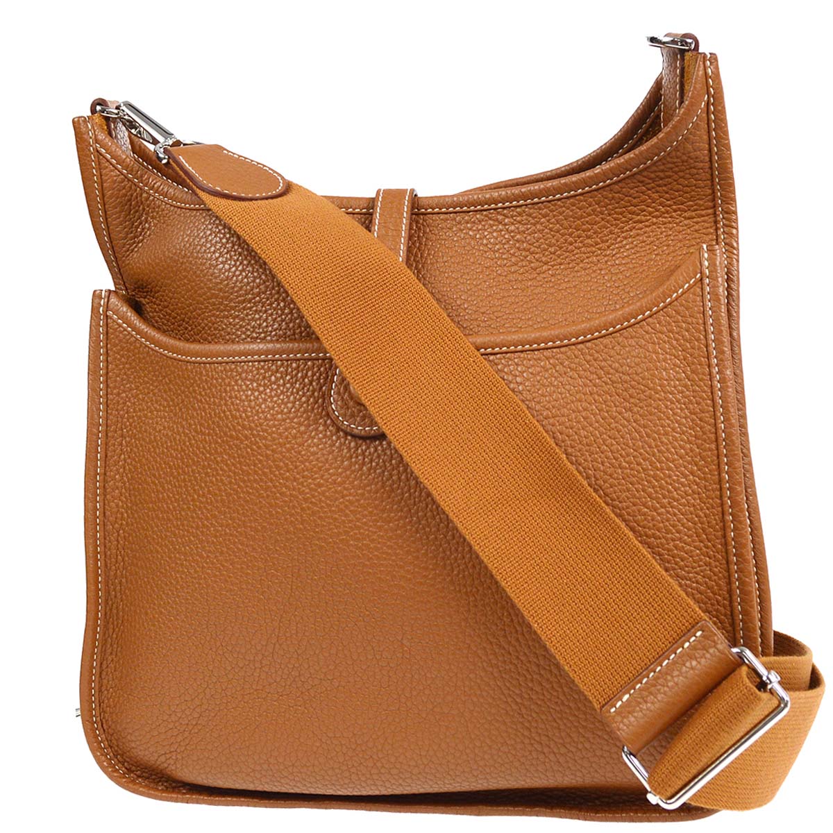 Hermes Gold Taurillon Clemence Evelyne 3 PM Shoulder Bag