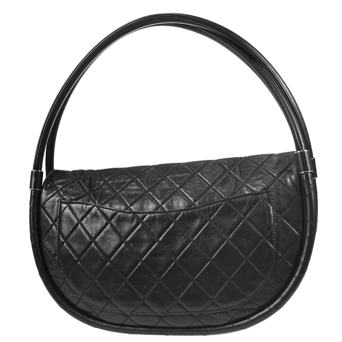 Chanel 2013-2014 Black Lambskin Hula Hoop Handbag