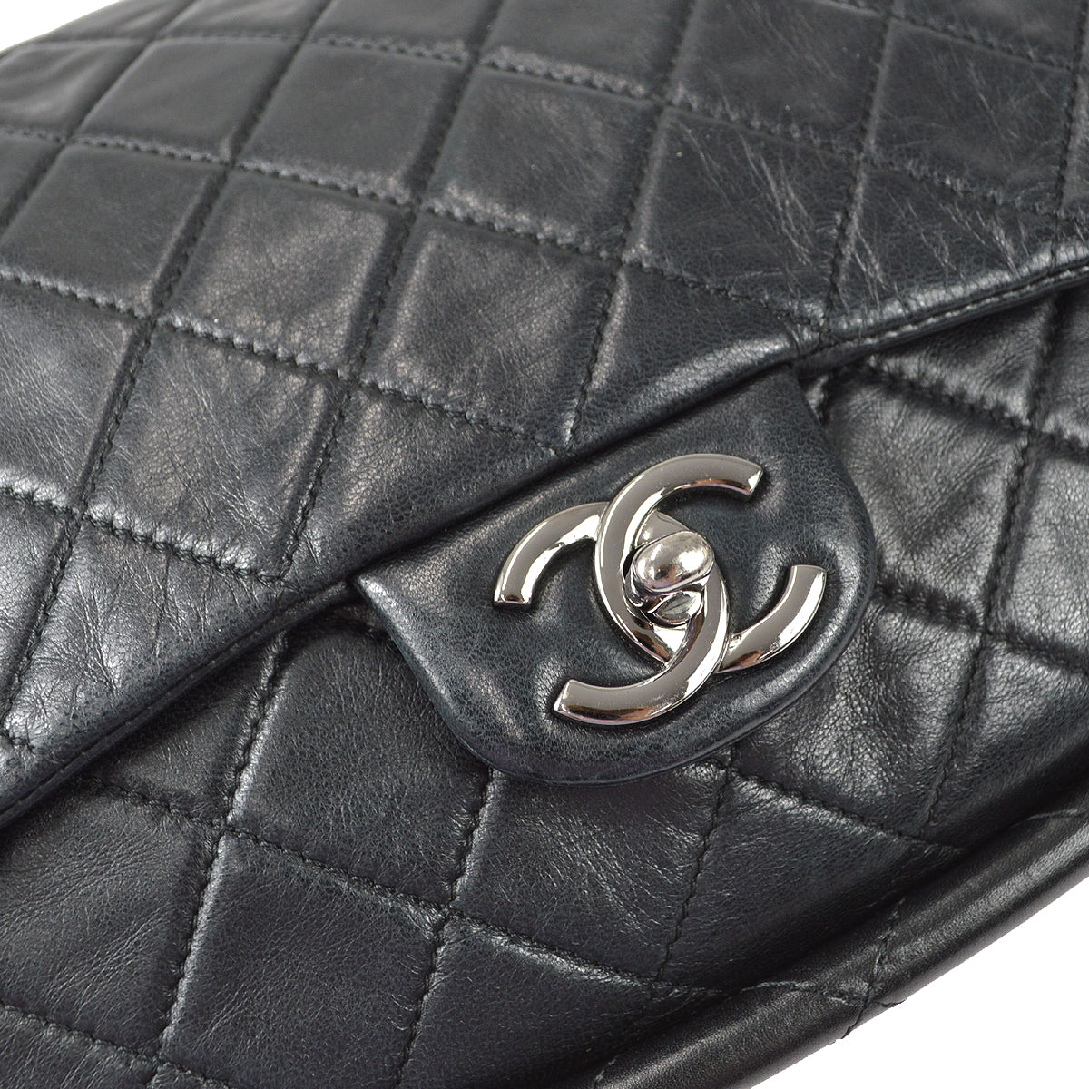 Chanel 2013-2014 Black Lambskin Hula Hoop Handbag