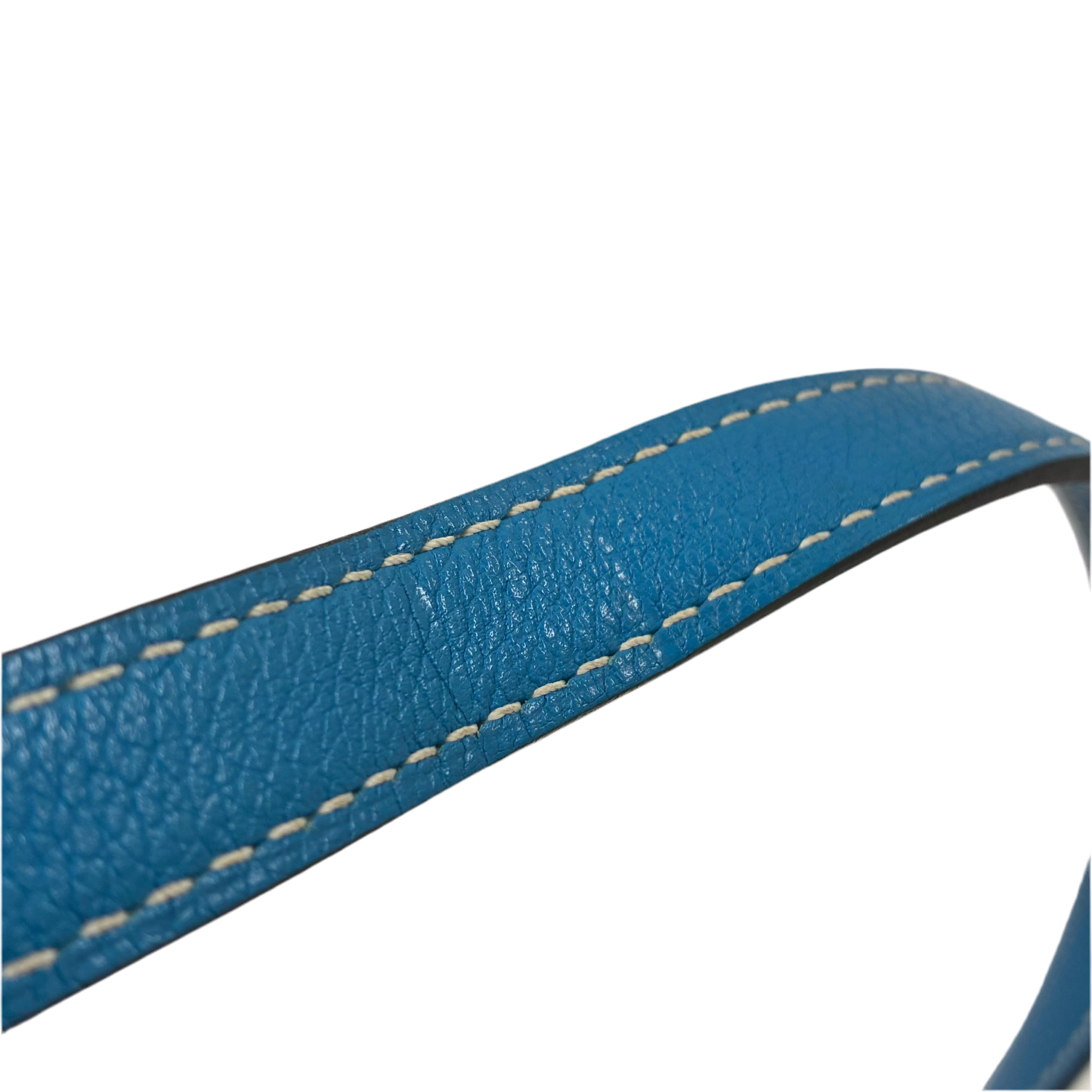 Hermes 2017 Blue Hydra Epsom Roulis 23 Shoulder Bag