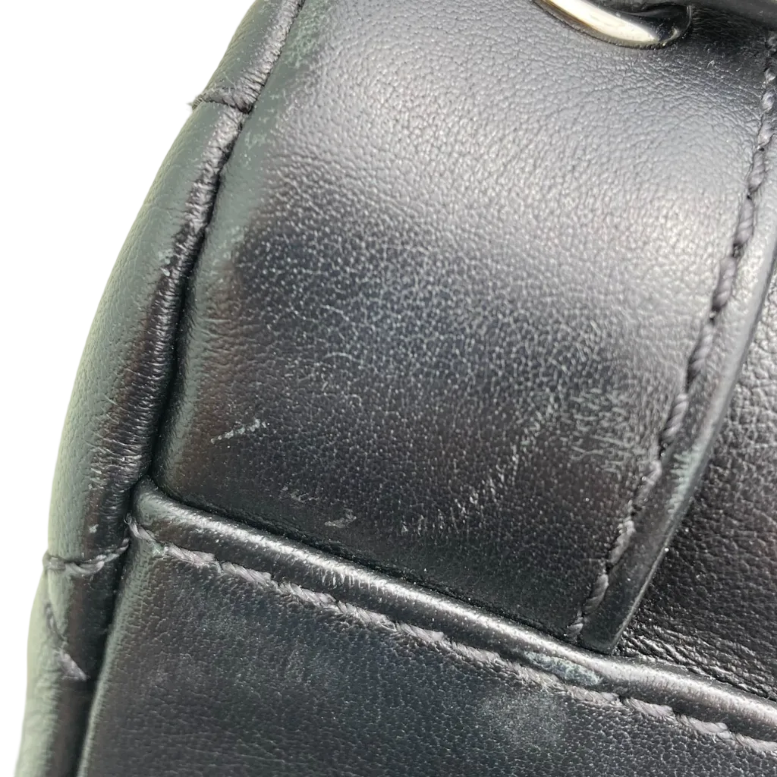 Chanel 2017 Black Lambskin Single Flap Shoulder Bag