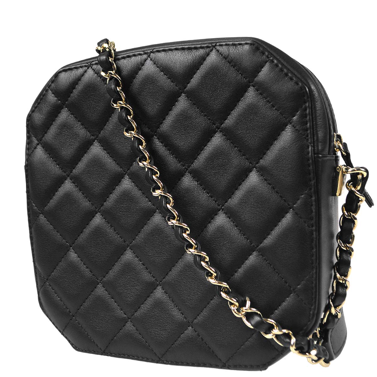 Chanel 2019 Black Lambskin Single Chain Shoulder Bag