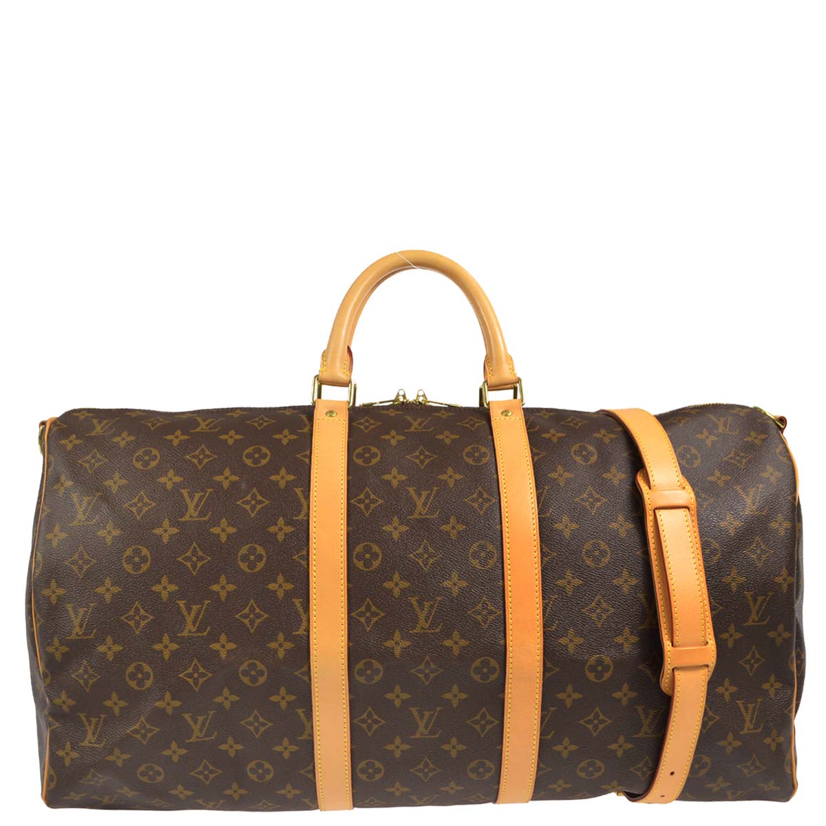 Louis Vuitton 2012 Keepall Bandouliere 55 Travel Handbag Monogram M41414