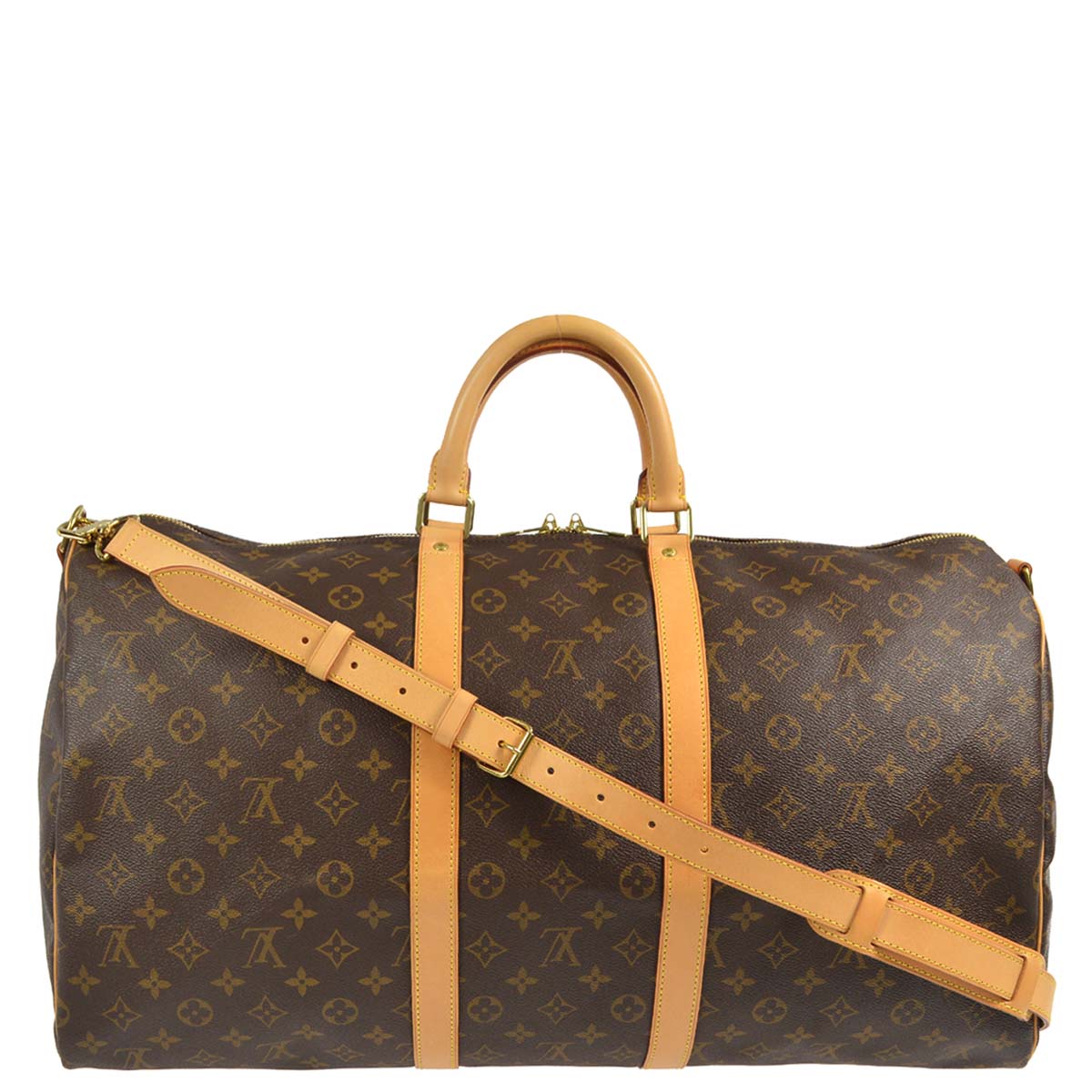 Louis Vuitton 2012 Keepall Bandouliere 55 Travel Handbag Monogram M41414