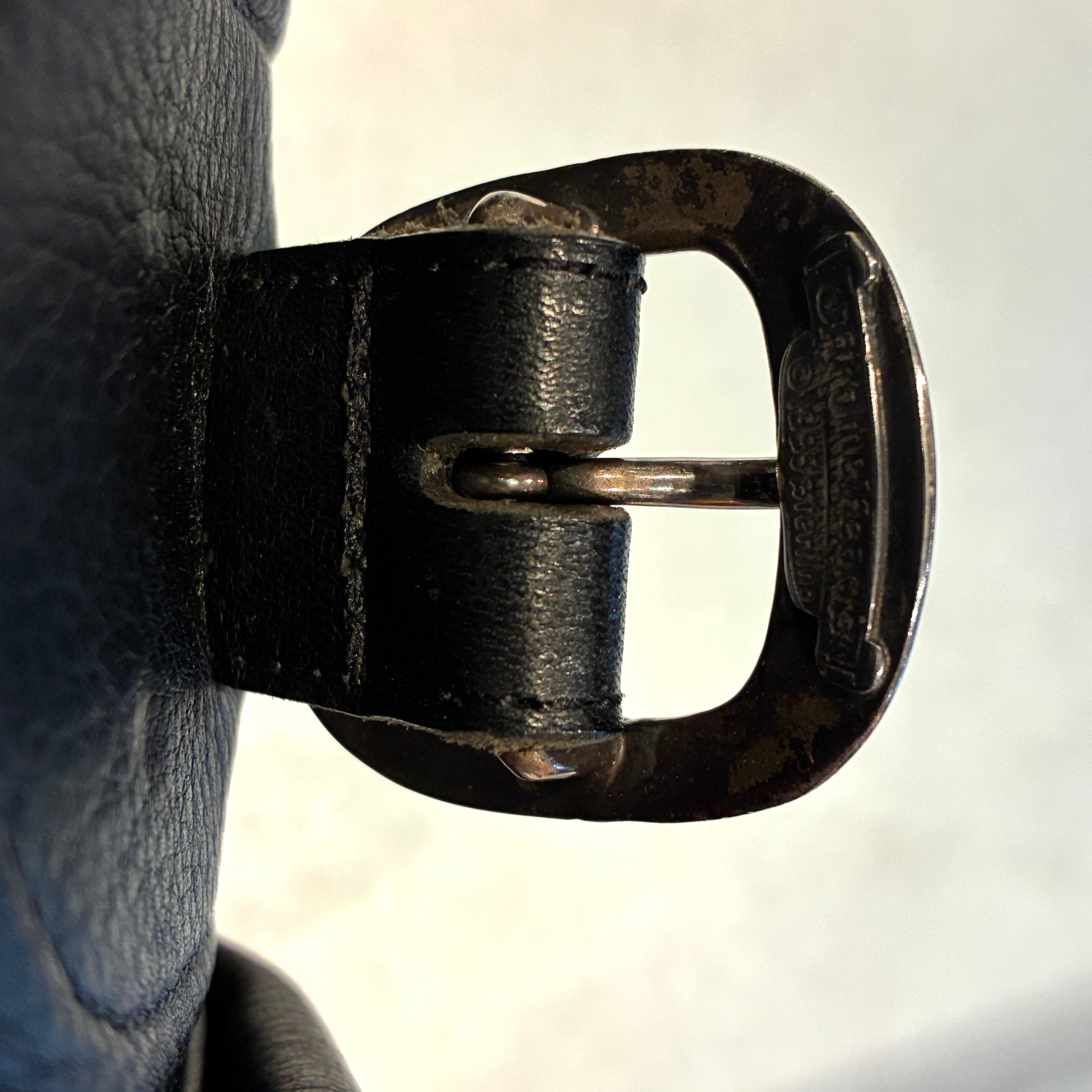 Chrome Hearts Black Leather Gunslinger Backpack