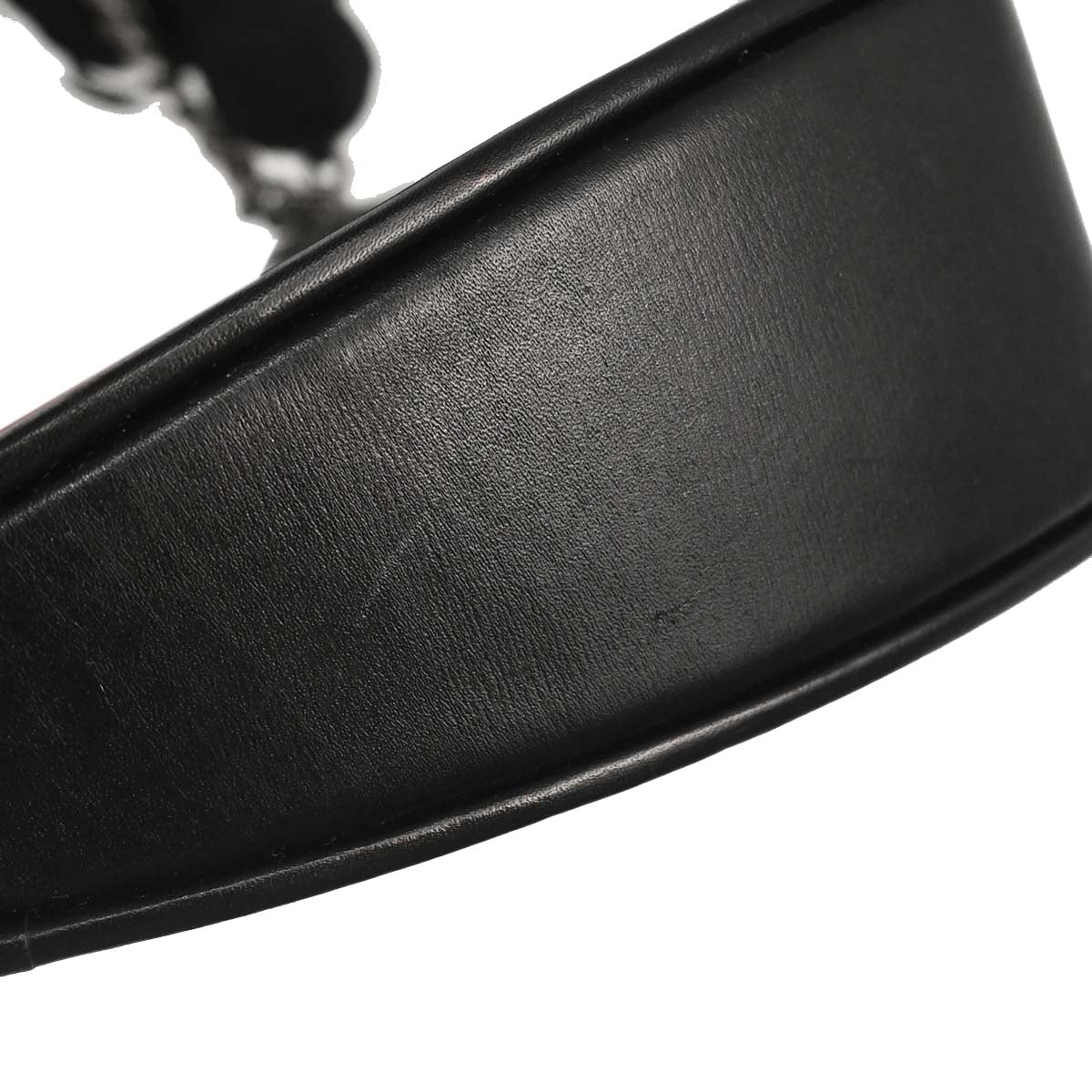 Saint Laurent Black Leather Love Heart Shoulder Bag
