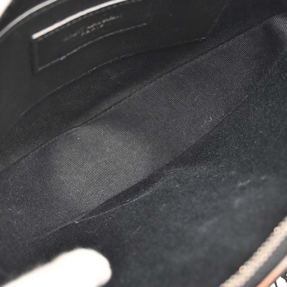 Saint Laurent Black Leather Love Heart Shoulder Bag