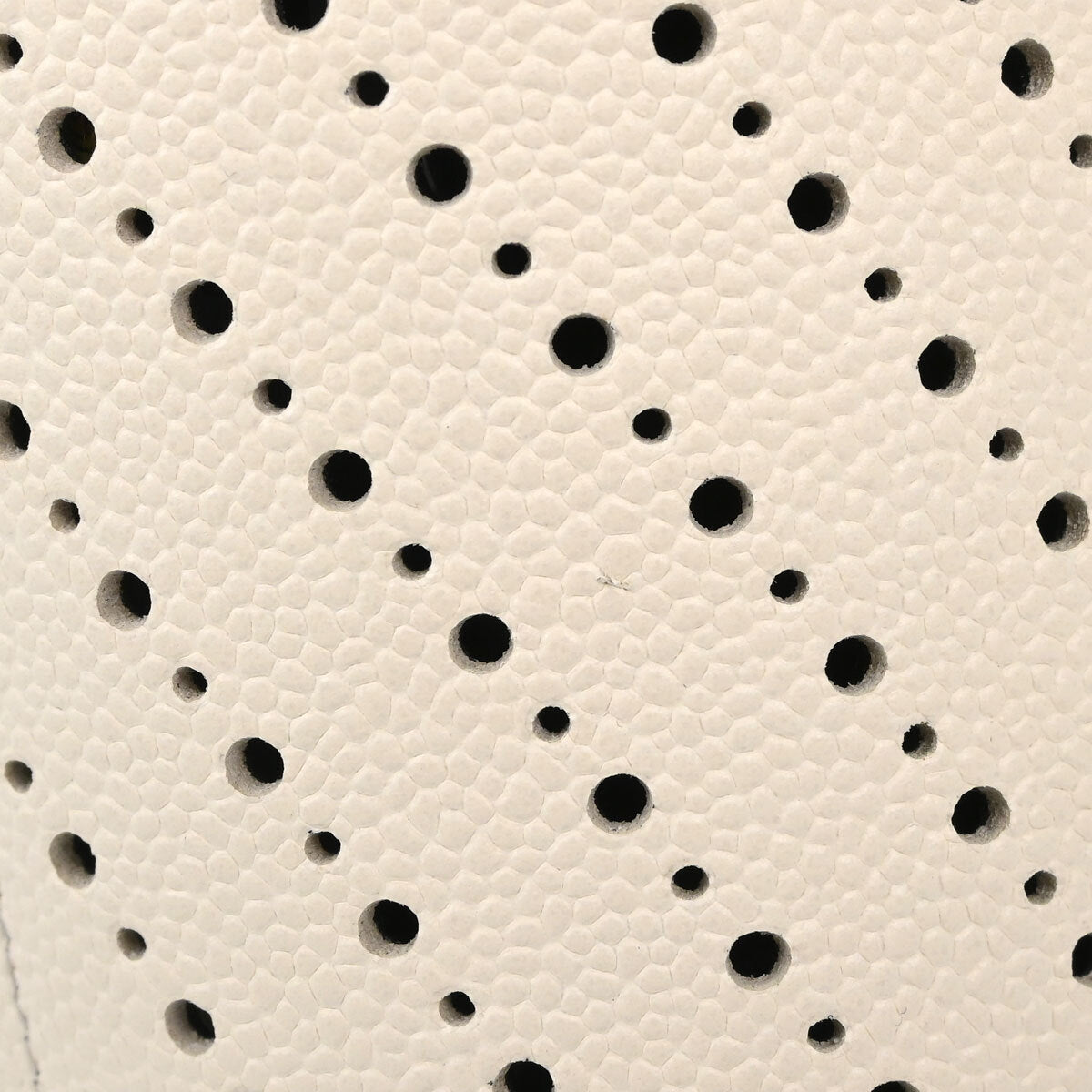 Chanel White Perforated Caviar Skin Chevron Shopping Tote Bag Handbag