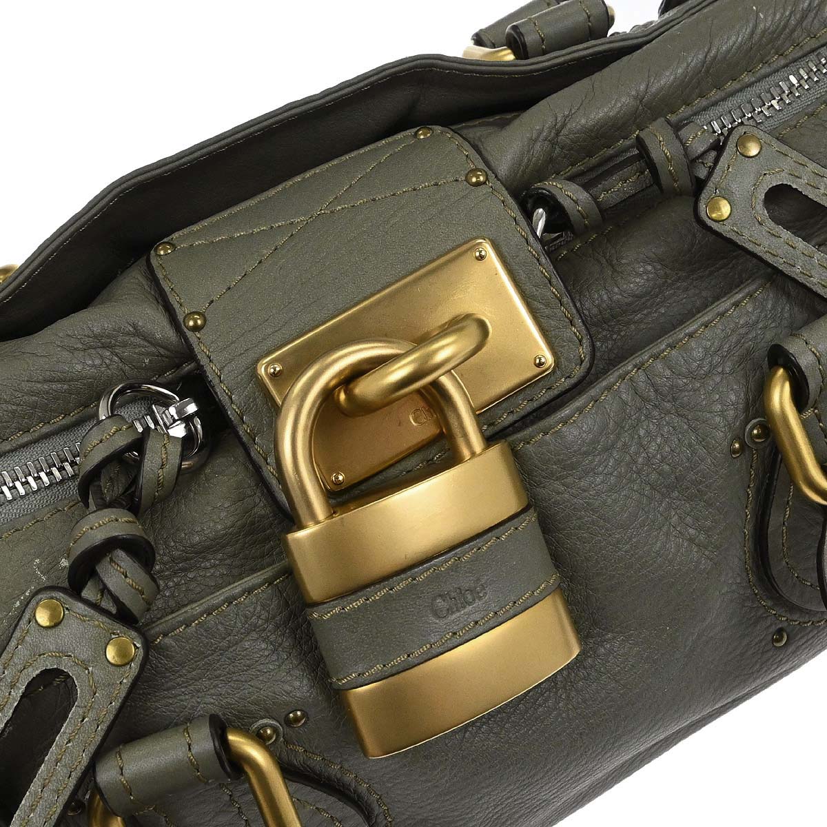 Chloe Khaki Paddington Medium Handbag