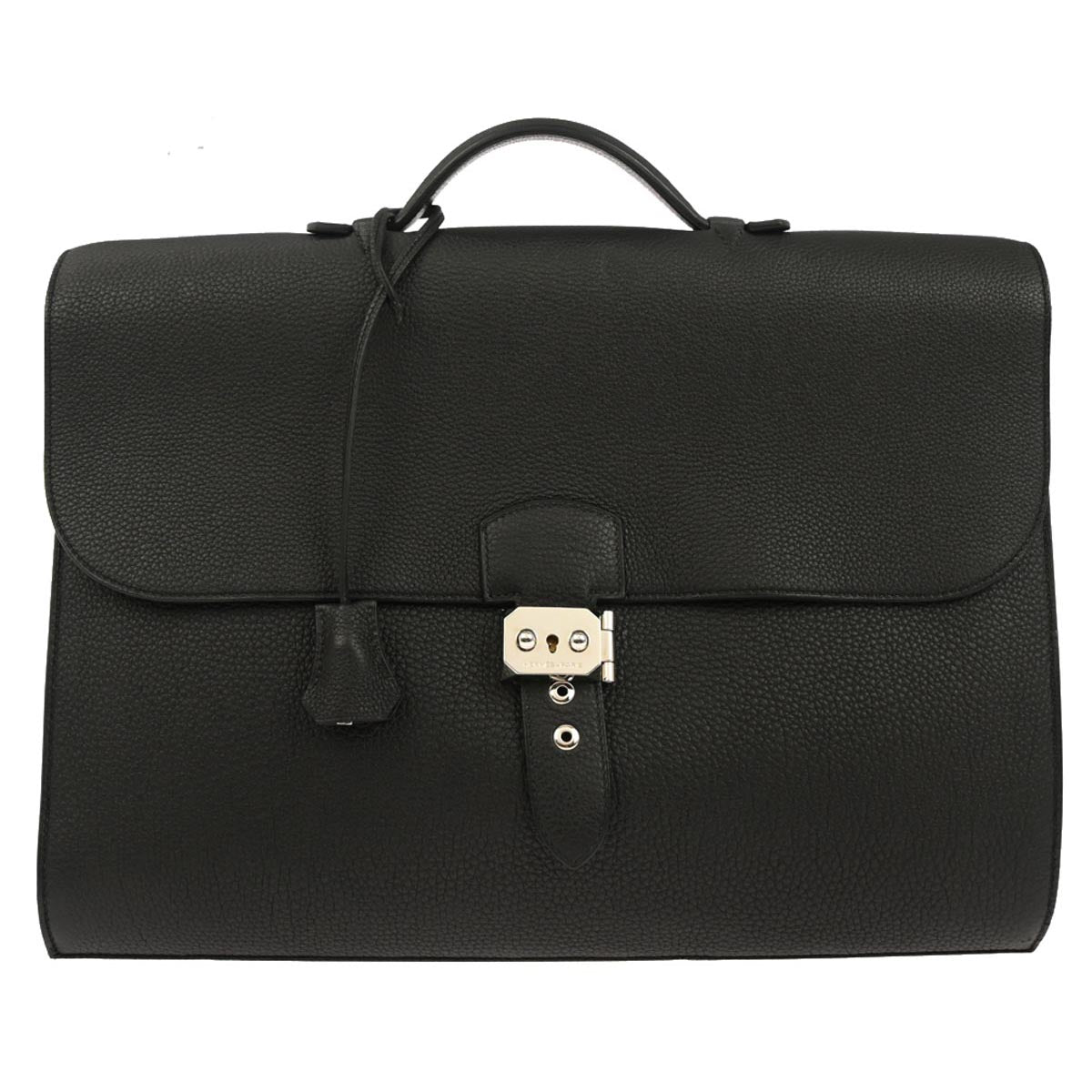 Hermes Black Togo Sac a Depeches 38 Business Bag Handbag