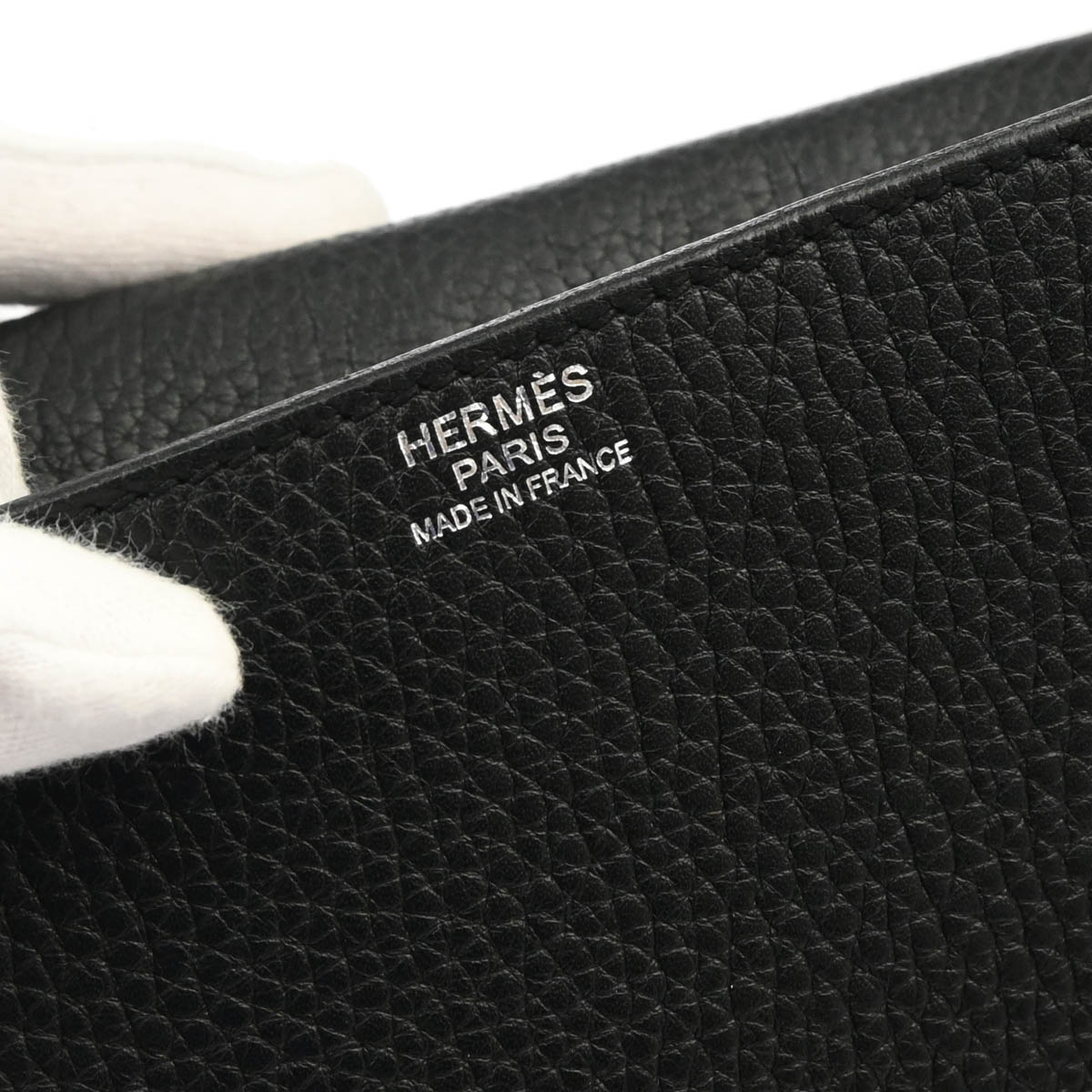 Hermes 2016 Black Taurillon Clemence Steve Caporal 27 Shoulder Bag