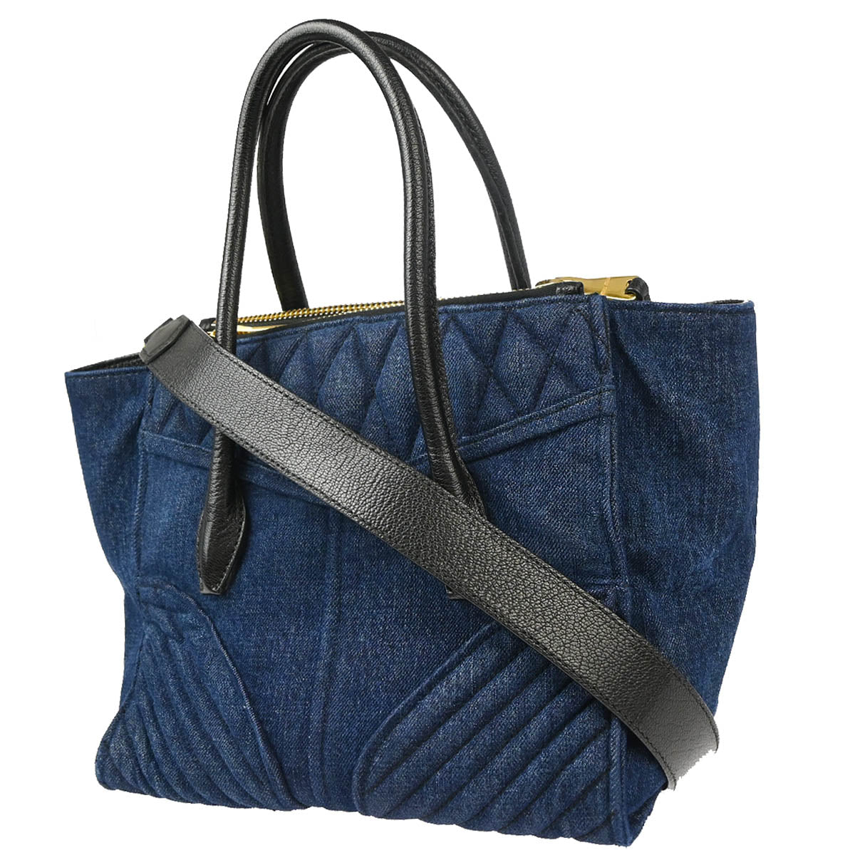 Miu Miu Blue Denim 2way Shoulder Handbag