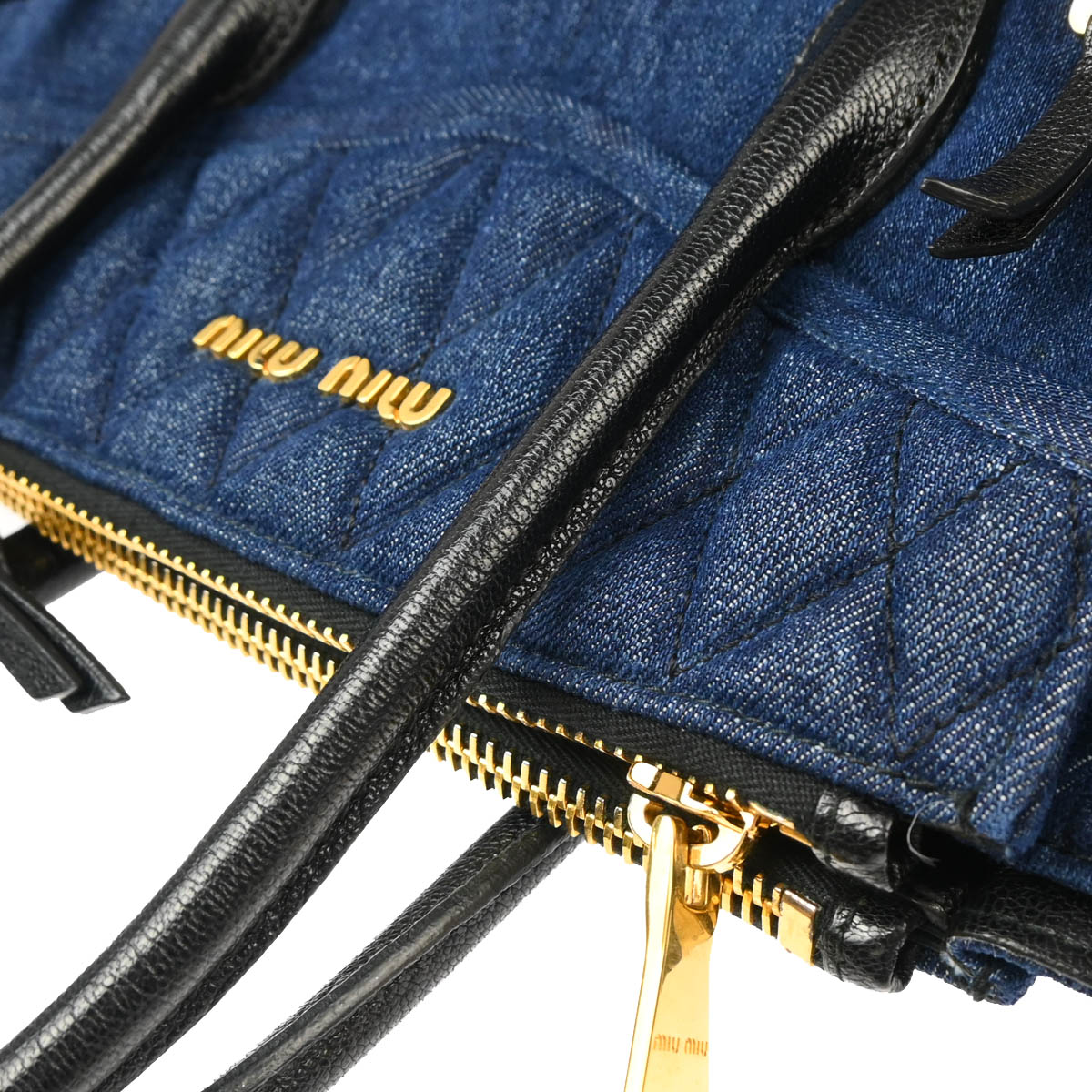 Miu Miu Blue Denim 2way Shoulder Handbag