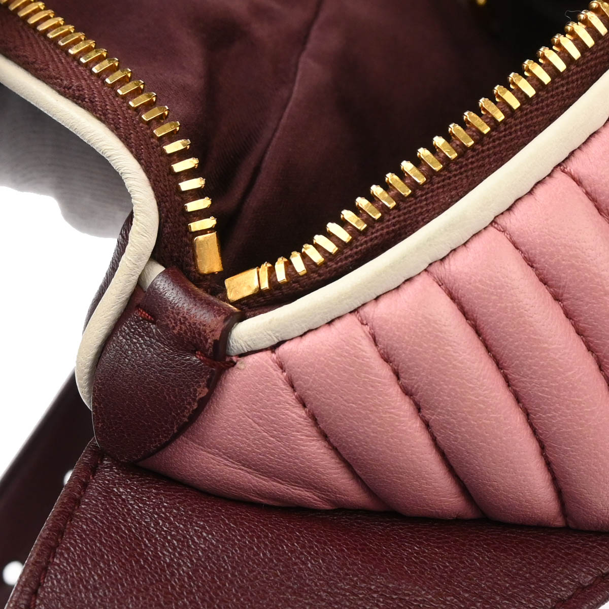 Miu Miu 2018 Bordeaux Pink Rider Lambskin Bum Bag