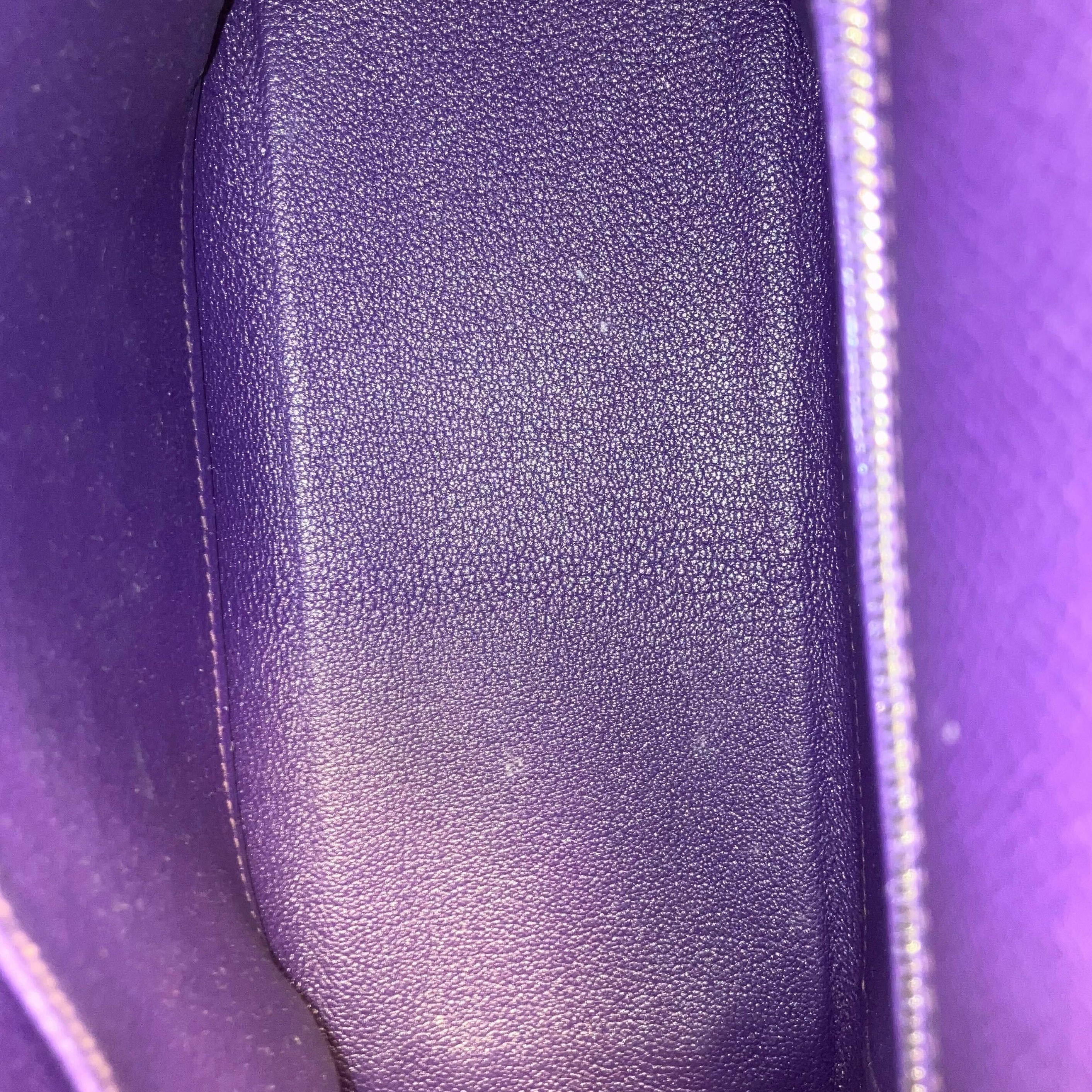 Hermes 2010 Violet Epsom Kelly 25 Retourne