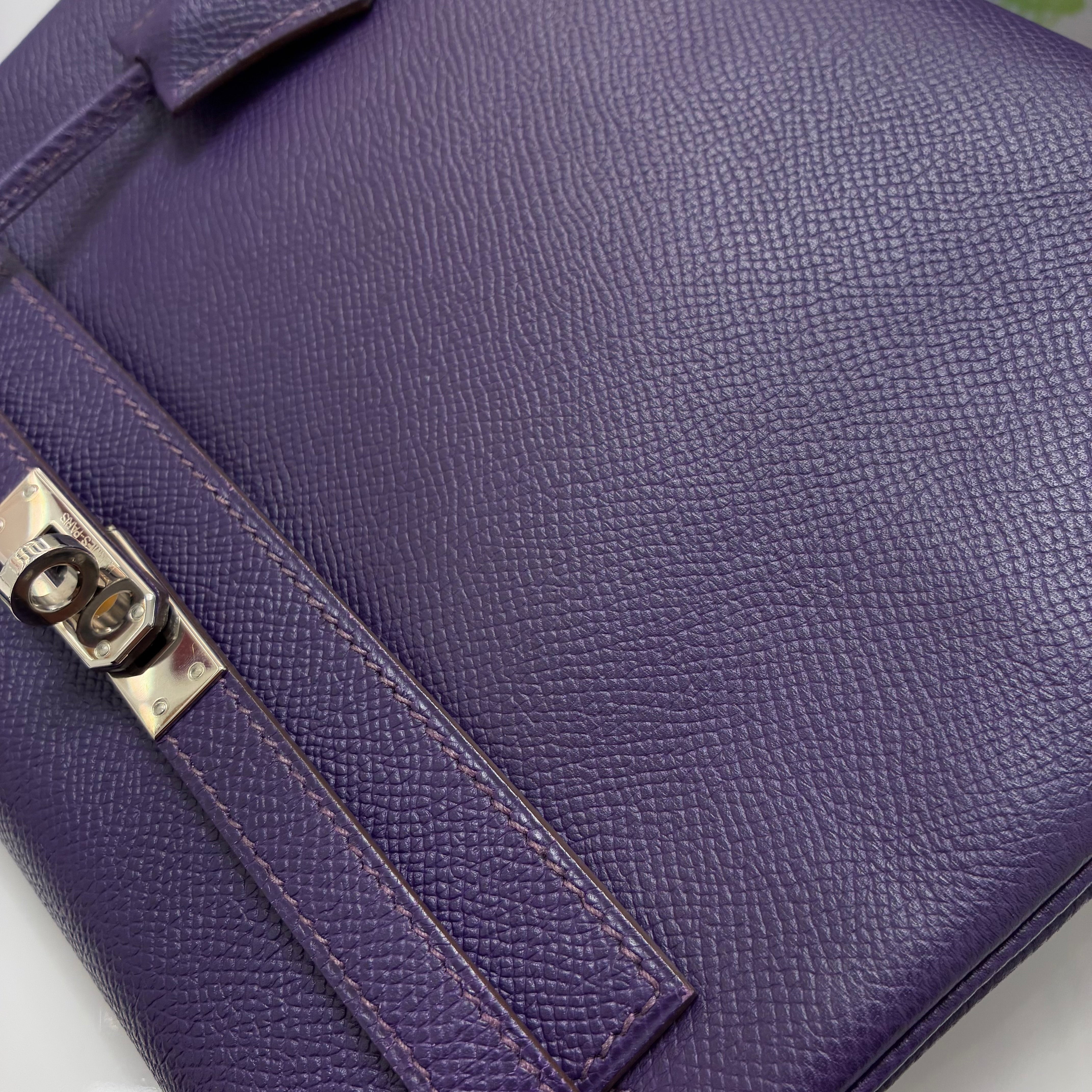 Hermes 2010 Violet Epsom Kelly 25 Retourne