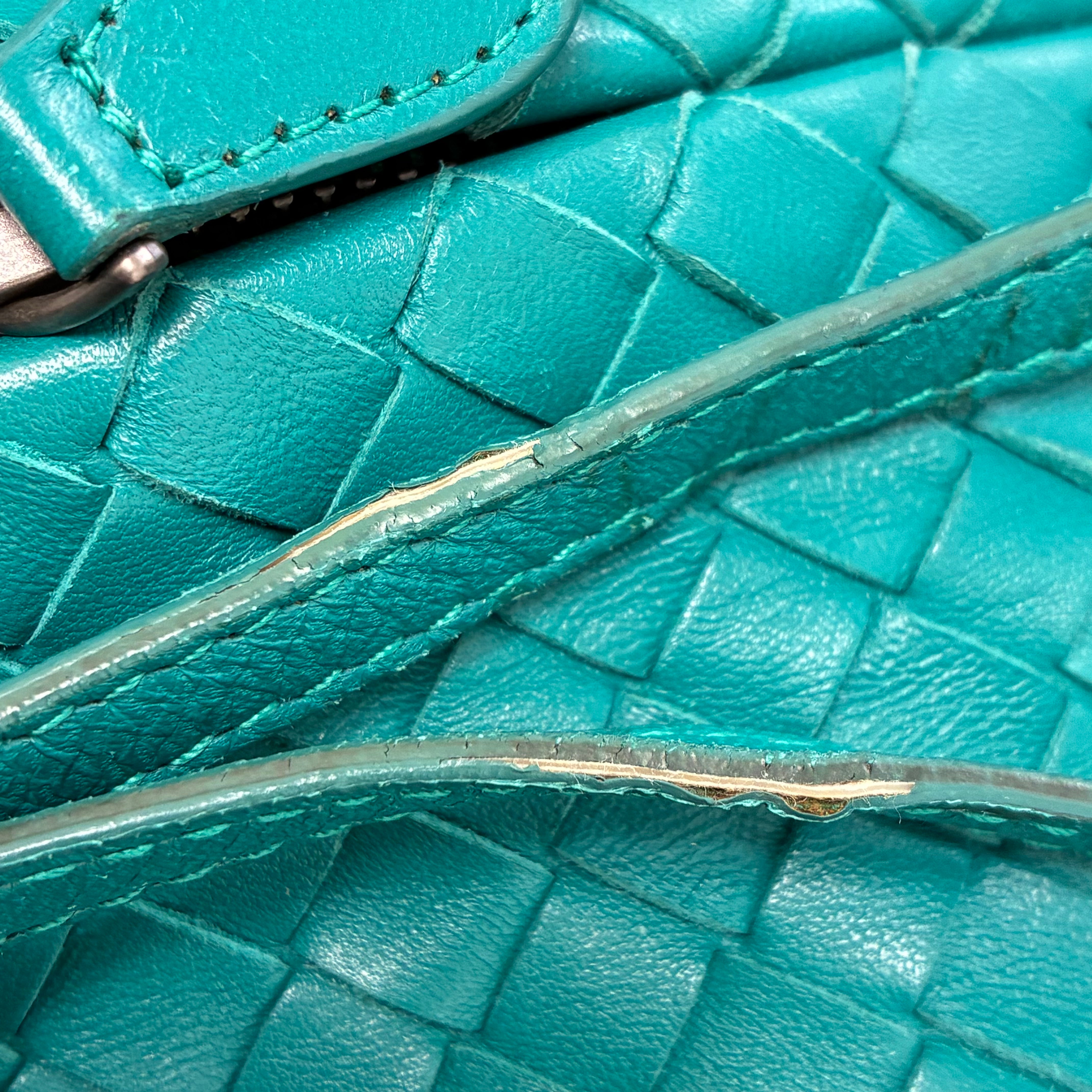 Bottega Veneta Green Intrecciato Shoulder Bag
