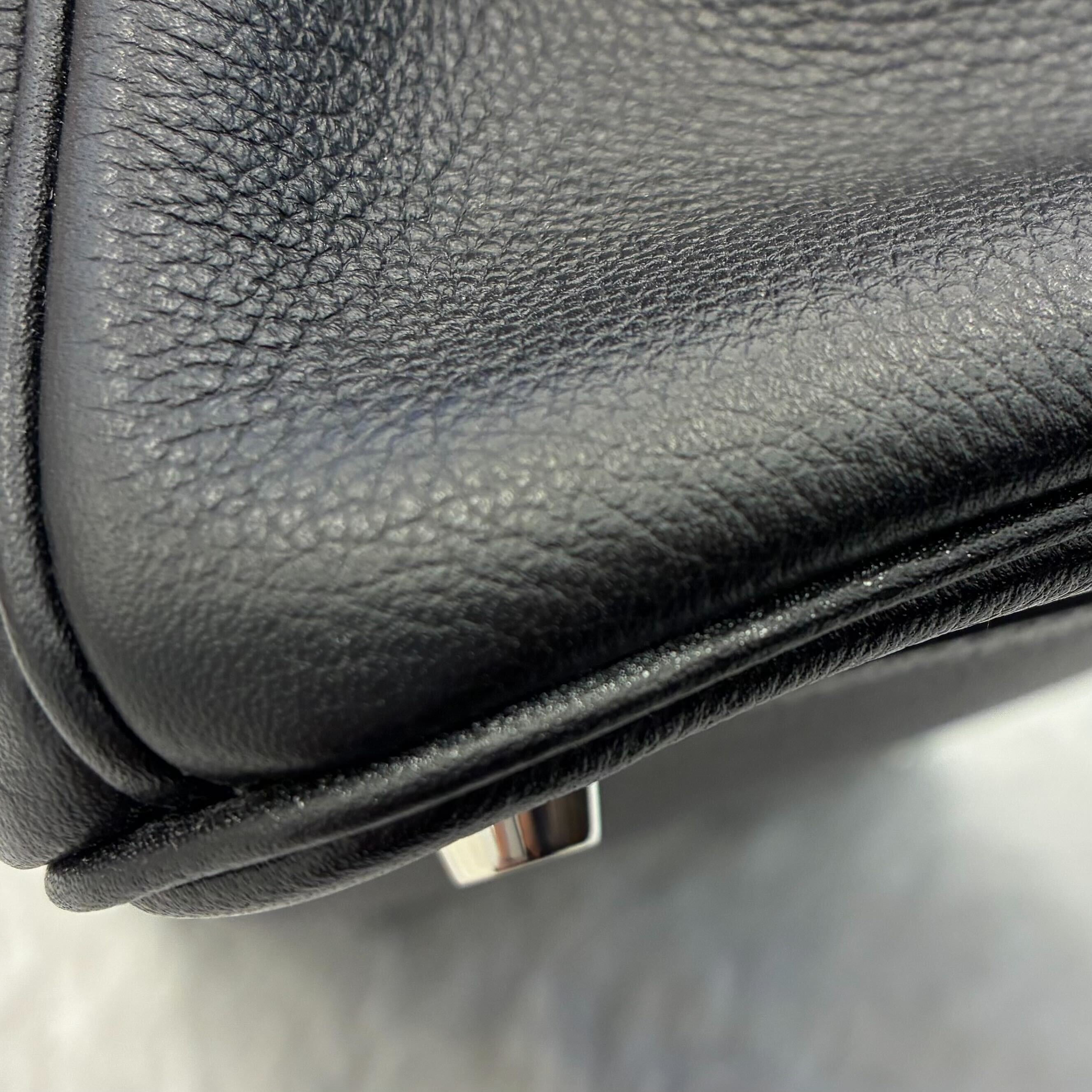 Hermes 2018 Black Evergrain Birkin 30 Handbag