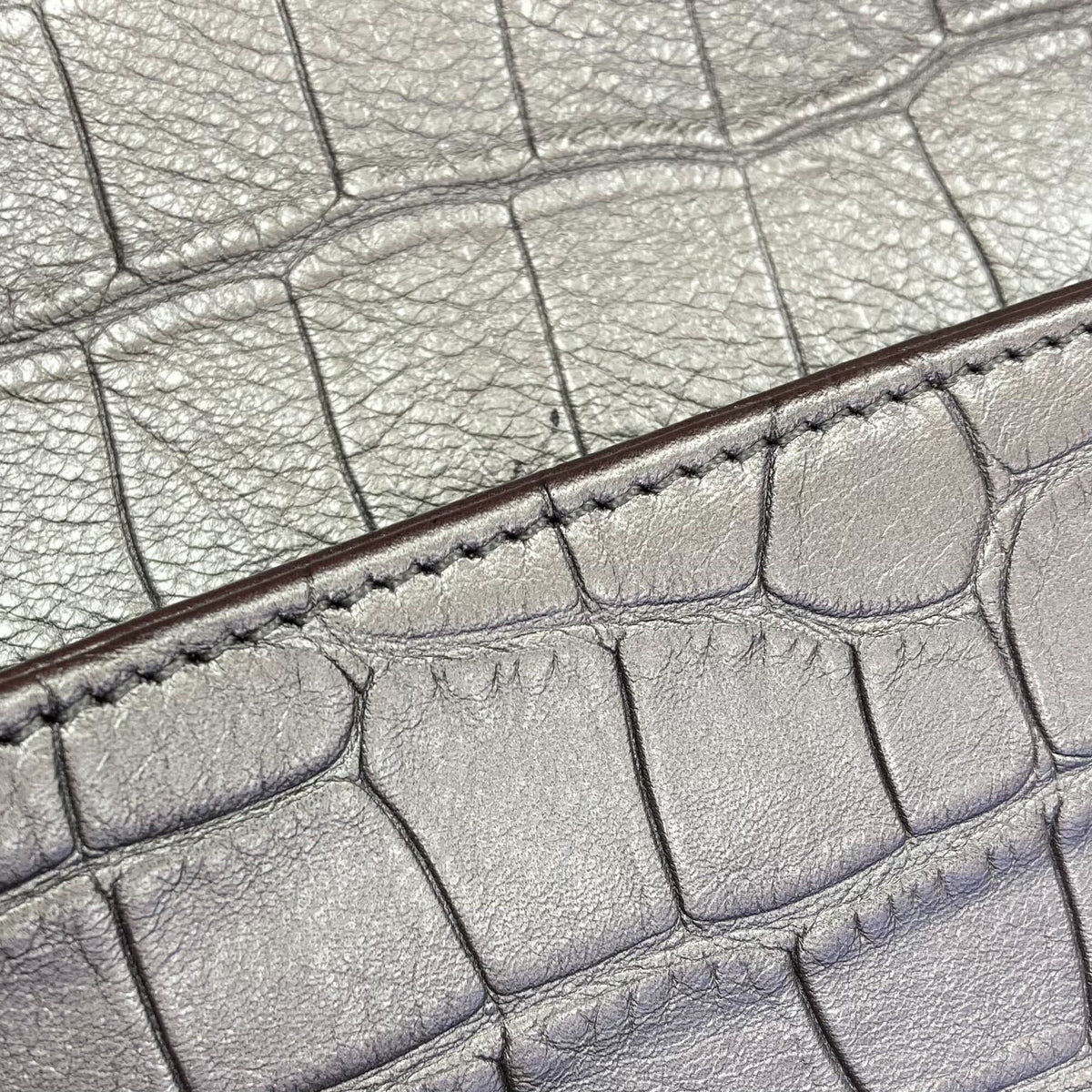 Chanel 2019 Silver Embossed Leather Backpack