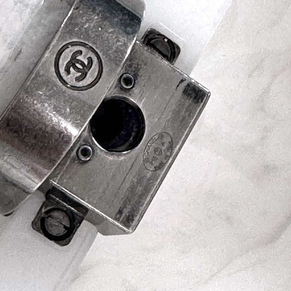 Chanel White Acrylic Perfume Bottle Shoulder Bag