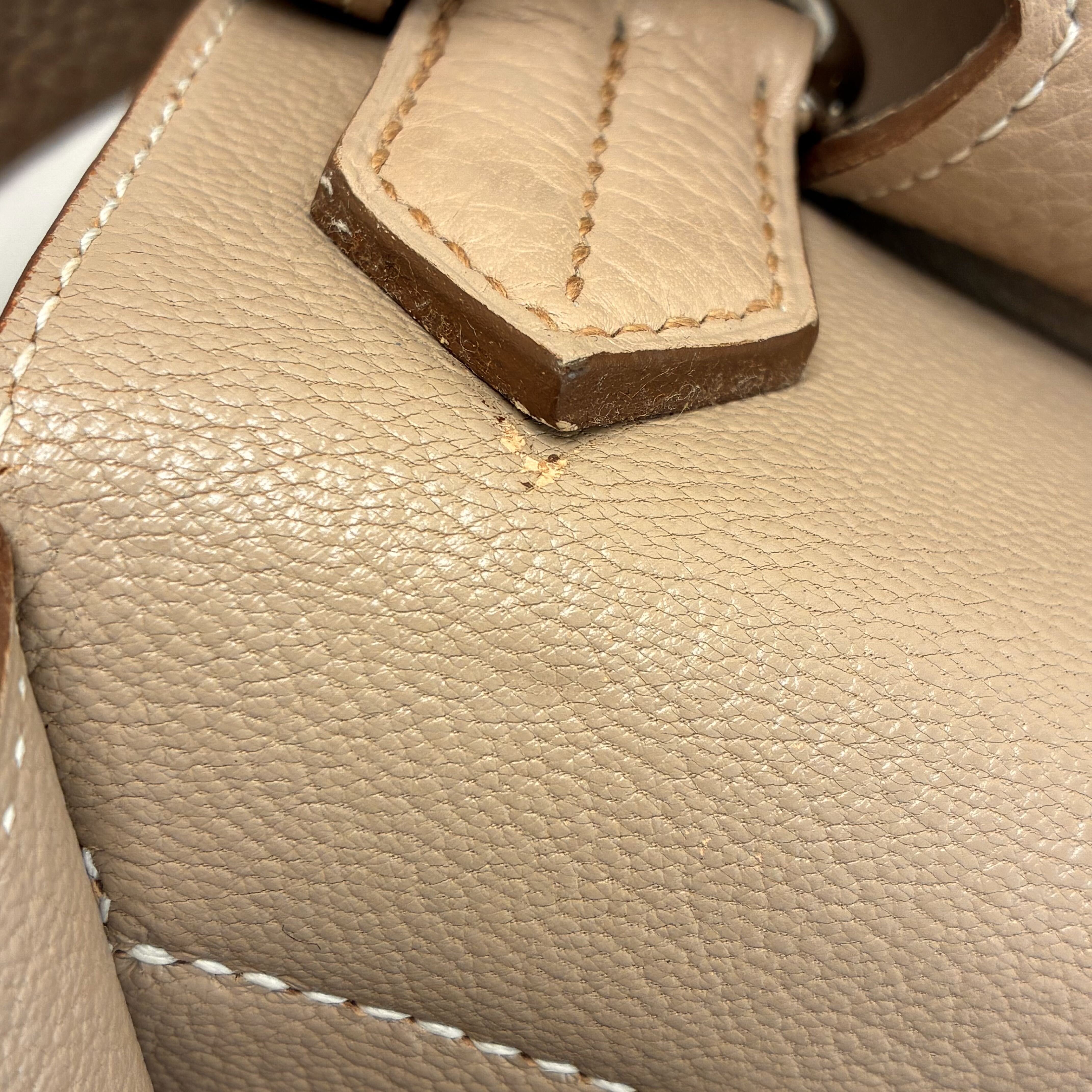 Hermes 2013 Argile Taurillon Clemence Jypsiere 34 Shoulder Bag