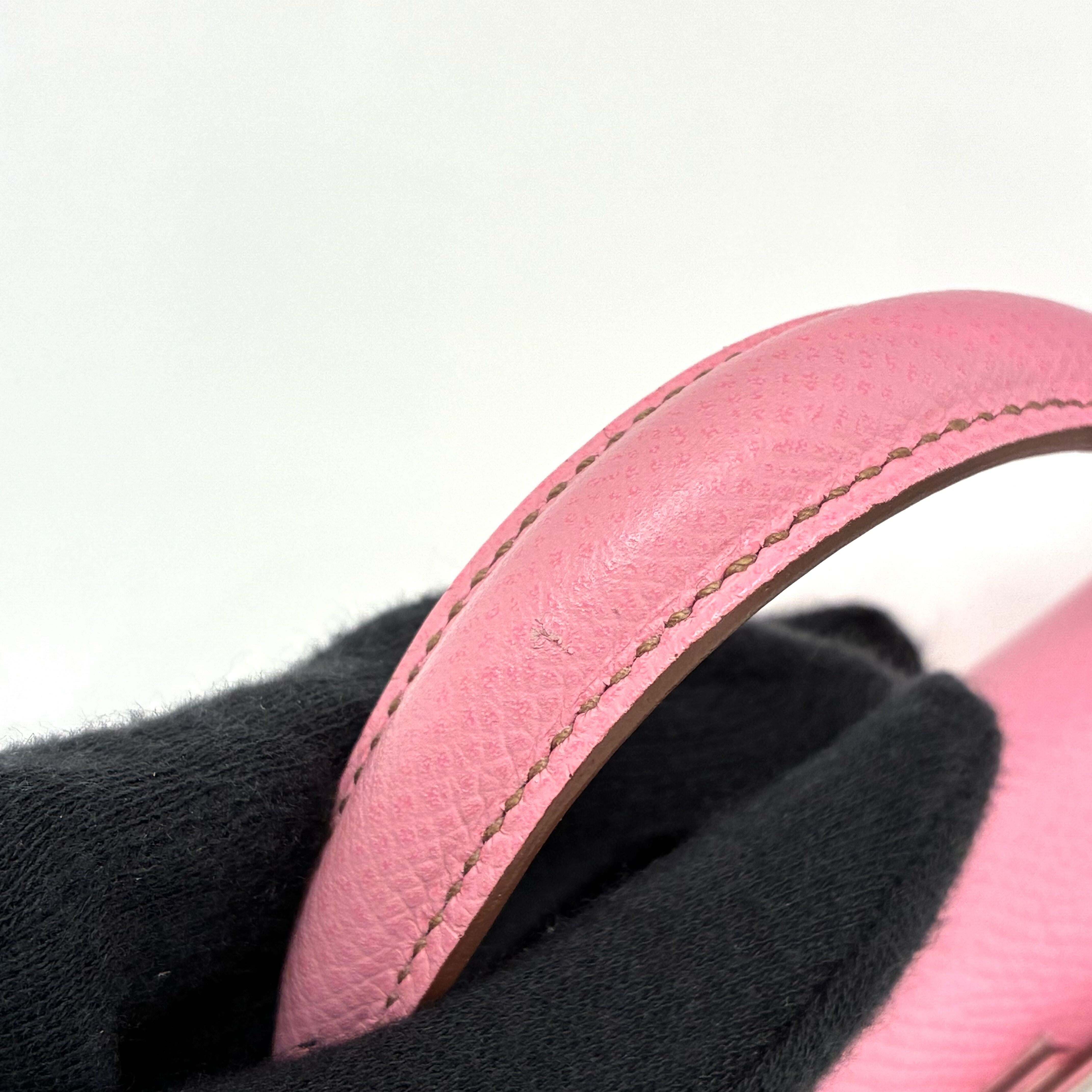 Hermes * 2011 Pink Epsom Tiny Kelly Sellier 2way Shoulder Handbag