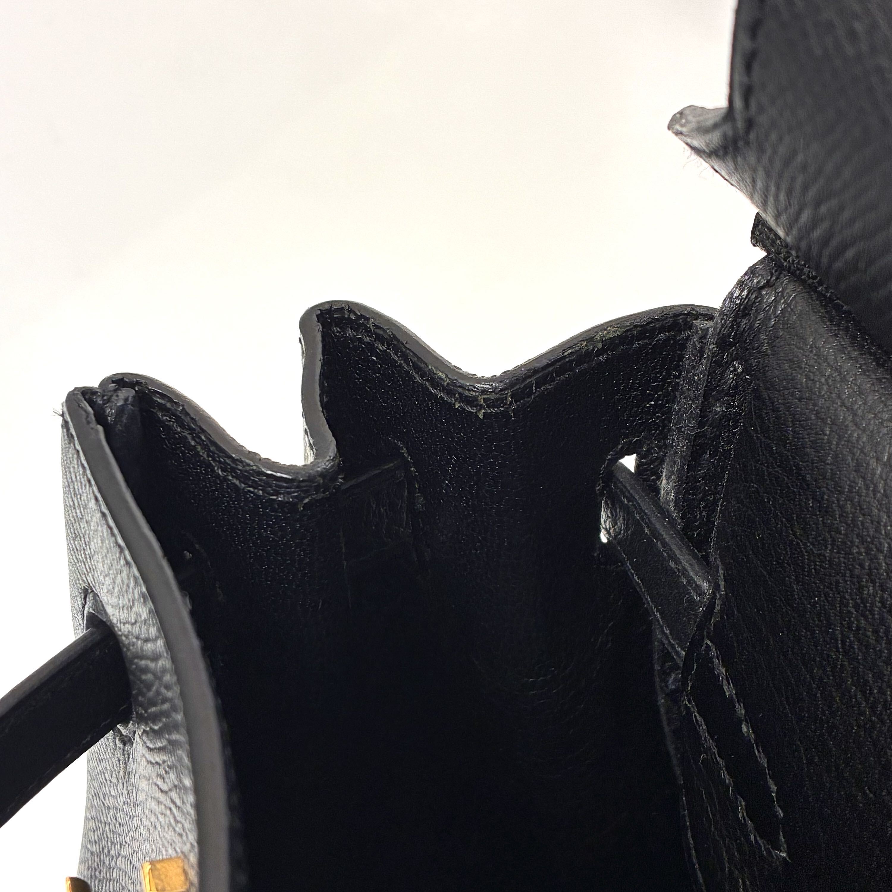 Hermes Black Epsom Birkin 25 Handbag