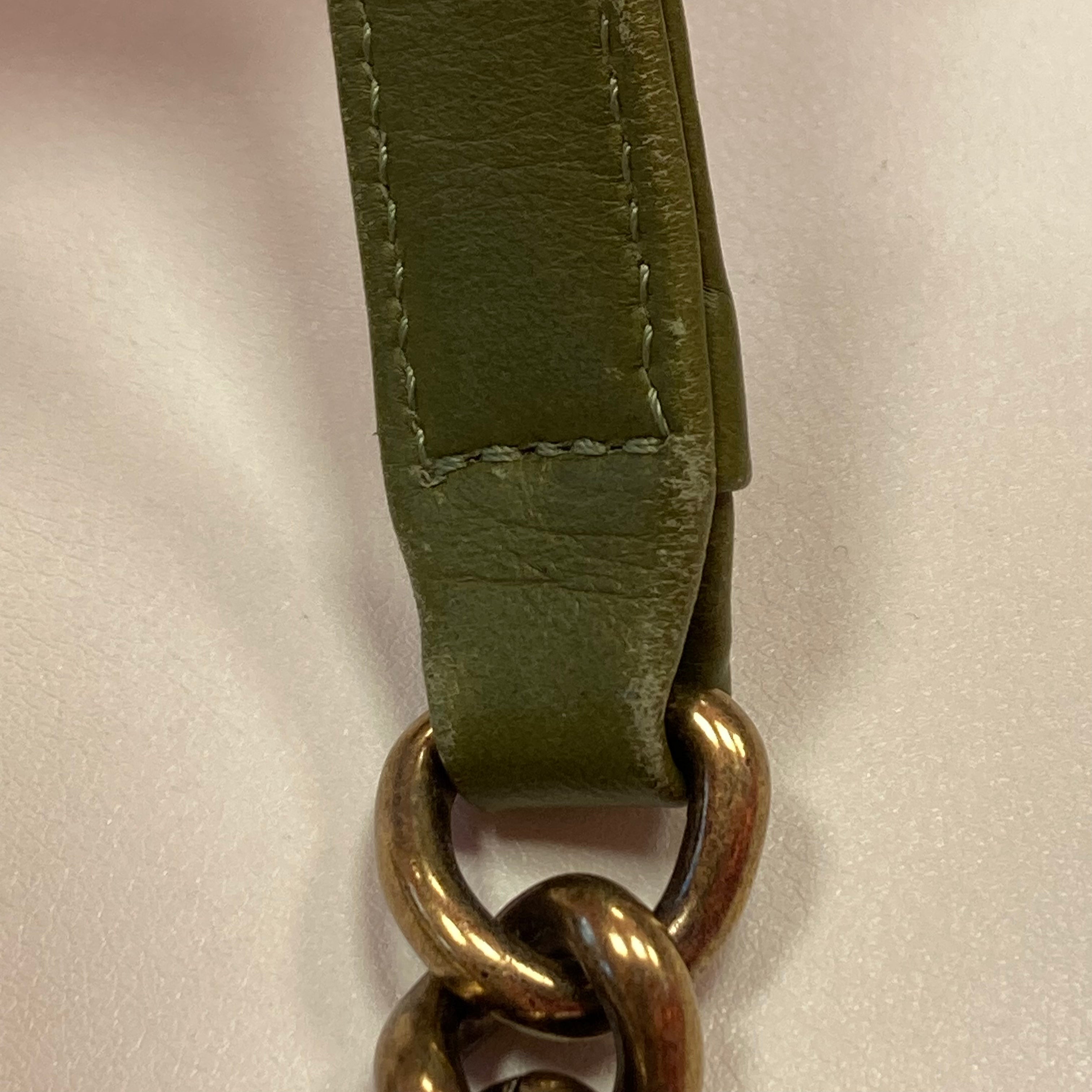 Boy Chanel Green Velvet Tweed Medium Shoulder Bag