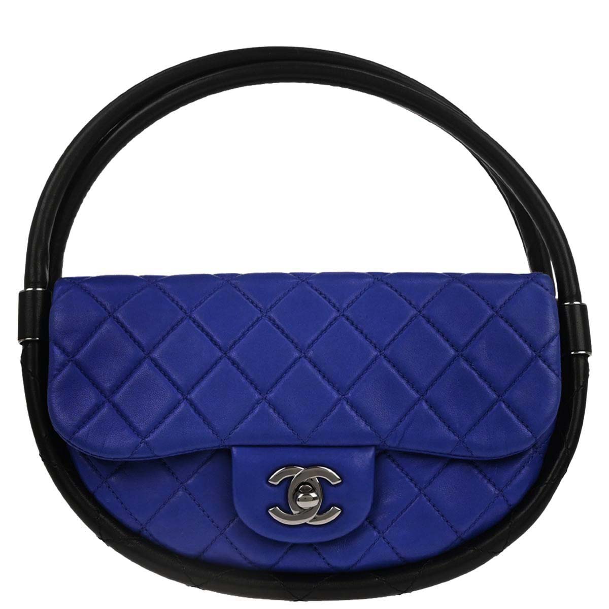Chanel Blue Lambskin Hula Hoop Small Handbag