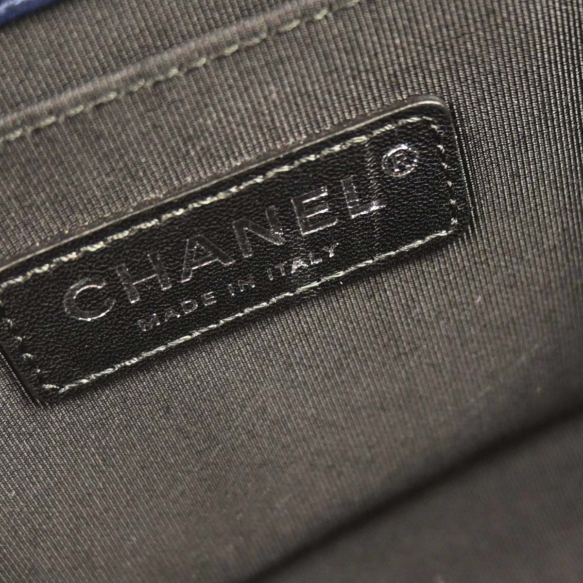 Boy Chanel 2017 Navy Black Lambskin Medium Shoulder Bag