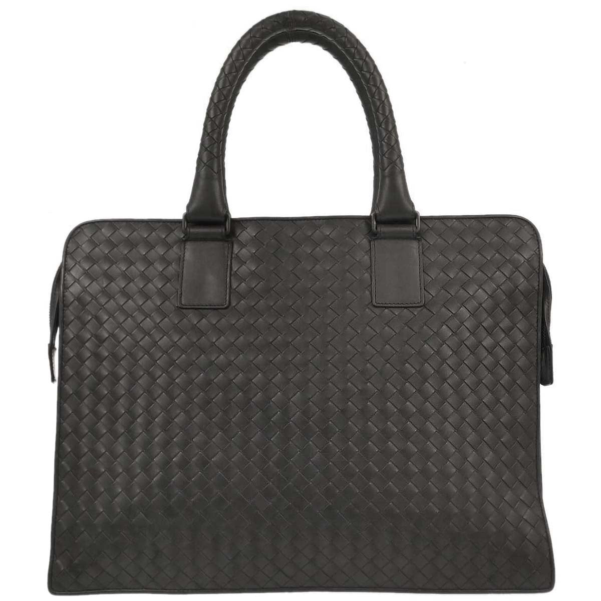 Bottega Veneta Gray Intrecciato Briefcase Handbag