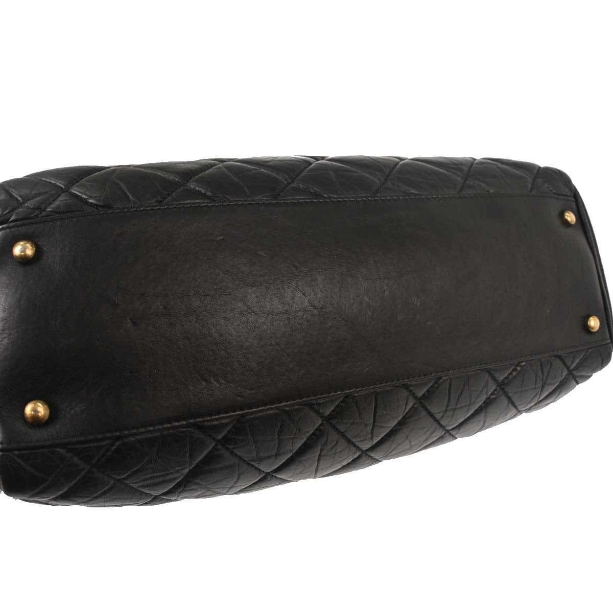 Chanel Black Calfskin Large Mademoiselle Bowling Bag