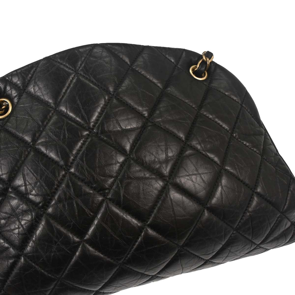 Chanel Black Calfskin Large Mademoiselle Bowling Bag
