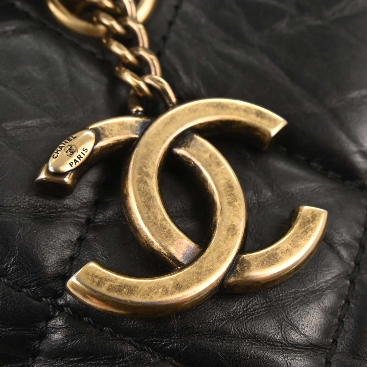 Chanel Black Calfskin Large Mademoiselle Bowling Bag