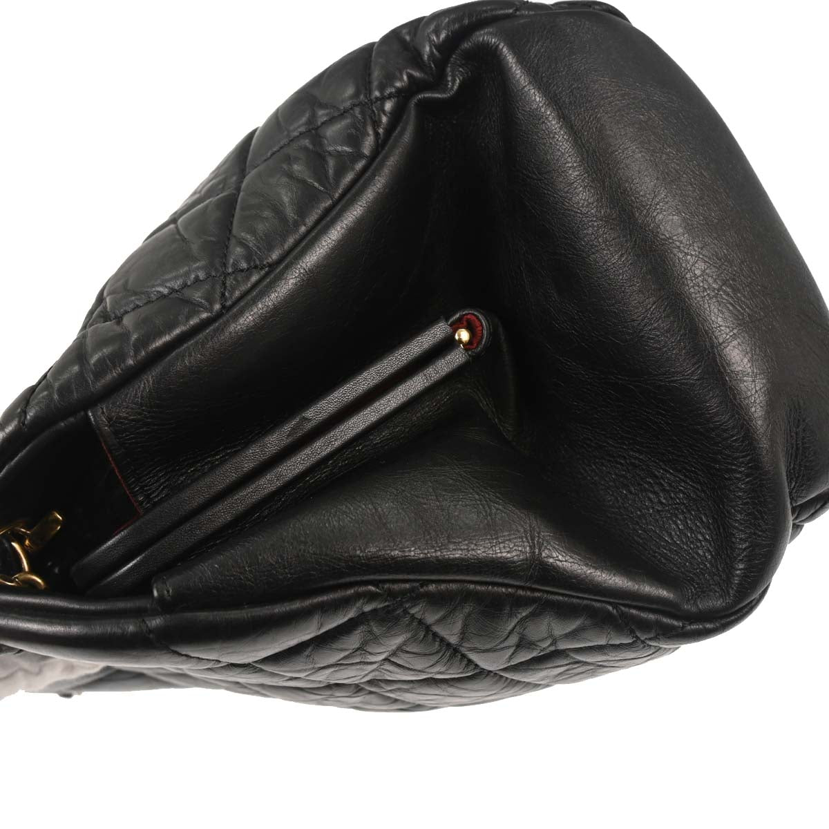 Chanel Black Calfskin Large Mademoiselle Bowling Bag