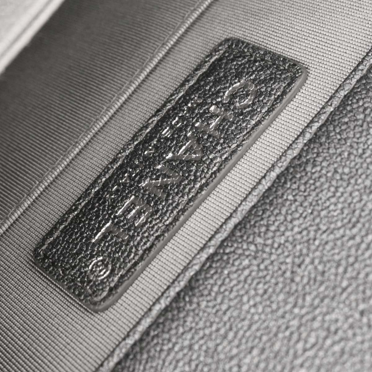 Boy Chanel 2019 Metallic Silver Caviar Skin North South Boy Flap Shoulder Bag