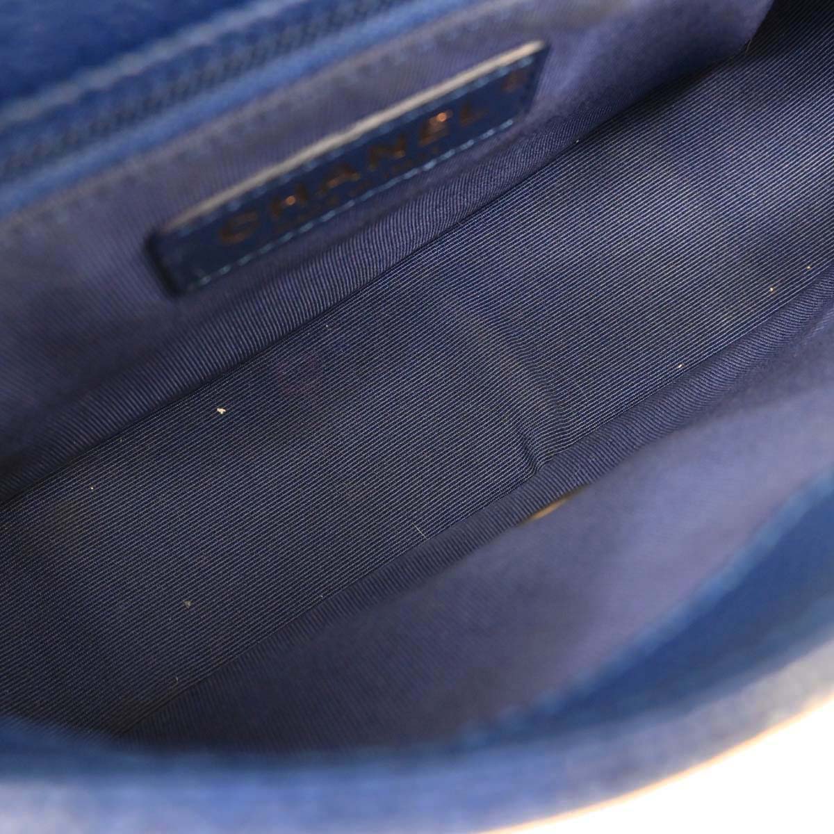 Chanel 2017-2018 Blue Caviar Skin Coco Handle 2way Shoulder Handbag